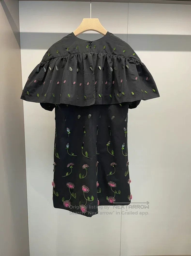 Valentino Valentino Black floral dress Size S / US 4 / IT 40 - 2 Thumbnail