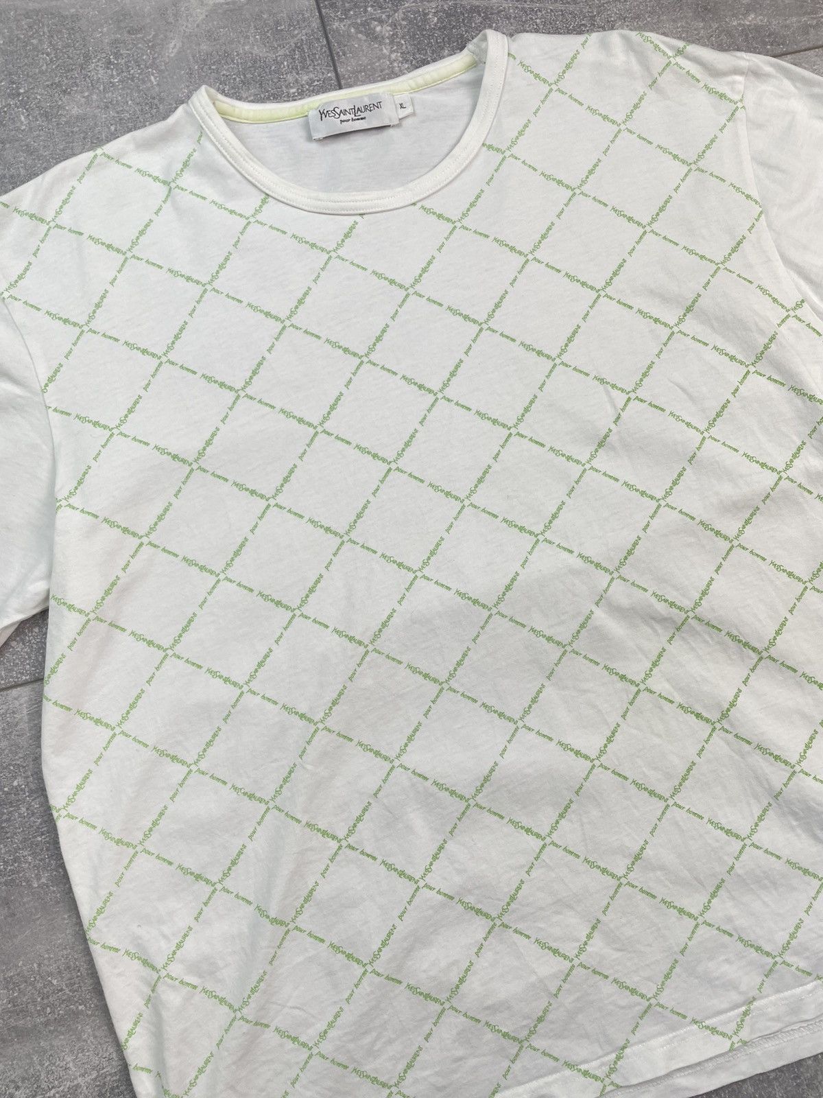 Yves Saint Laurent Yves Saint Laurent Monogram T-shirt Vintage Size US XL / EU 56 / 4 - 2 Thumbnail