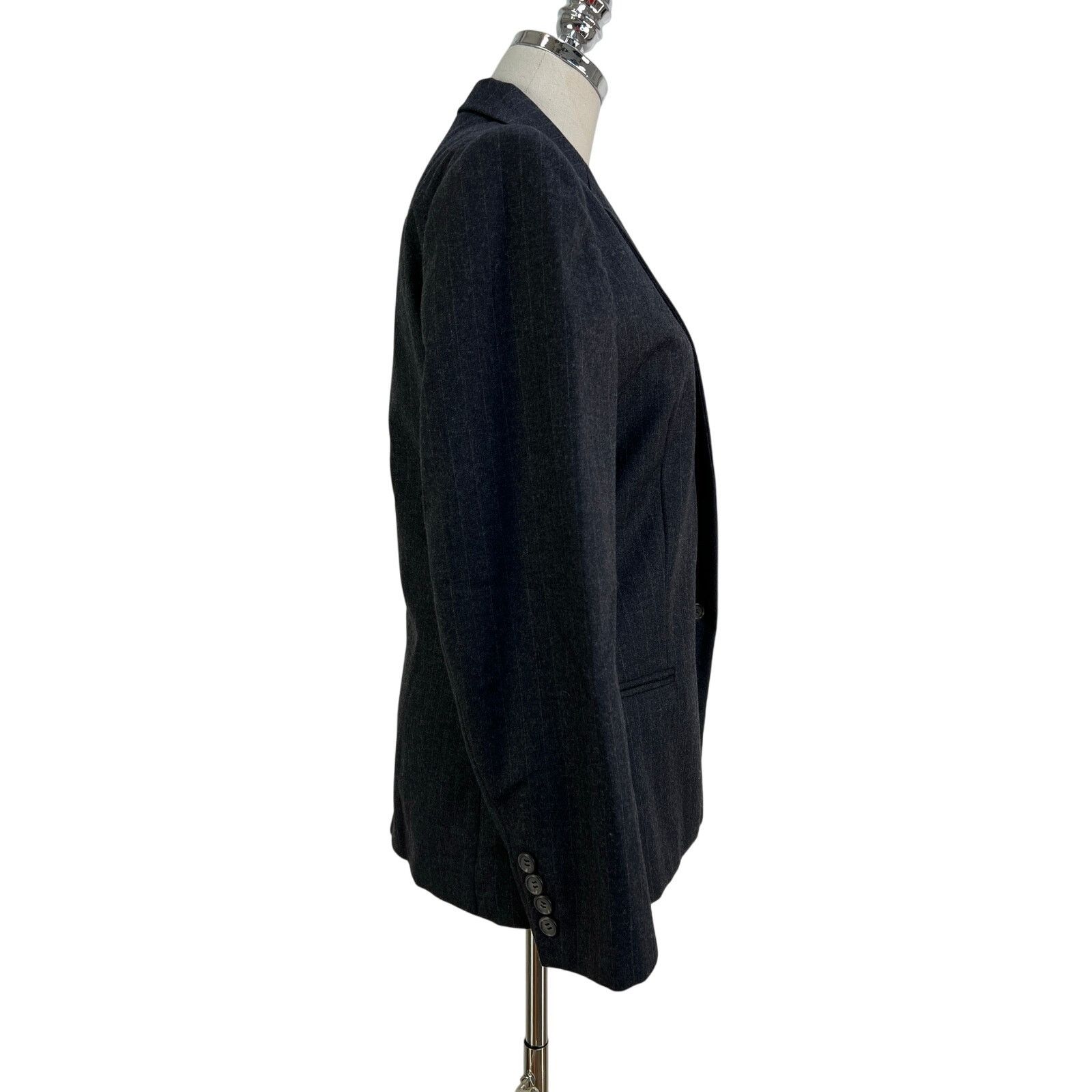 Ralph Lauren Vintage Ralph Lauren Gray Stripe Wool Blazer Size M / US 6-8 / IT 42-44 - 6 Thumbnail
