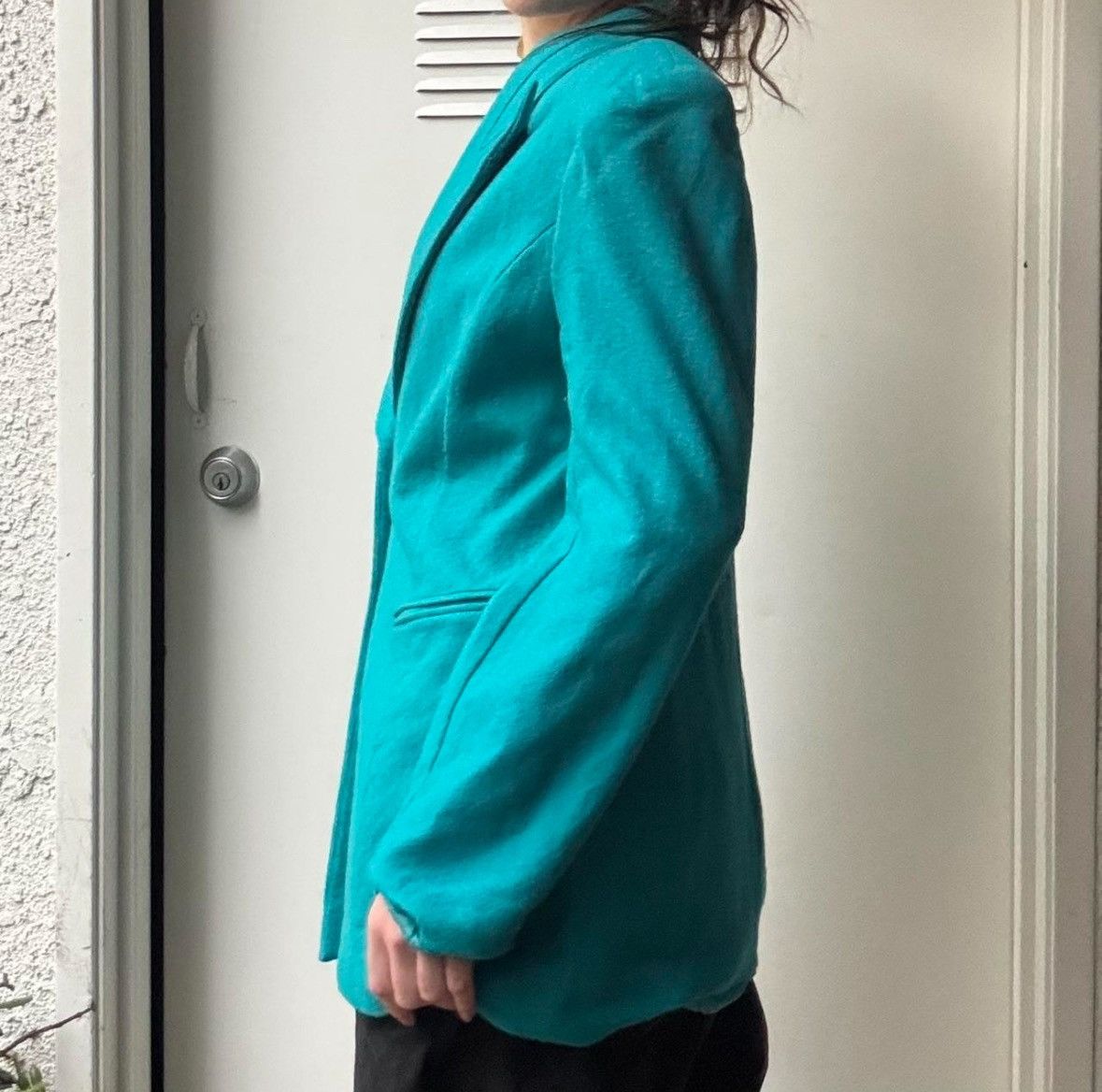Jean Paul Gaultier VTG TURQUOISE OFFICE SIREN POWER BLAZER Size M / US 6-8 / IT 42-44 - 3 Thumbnail