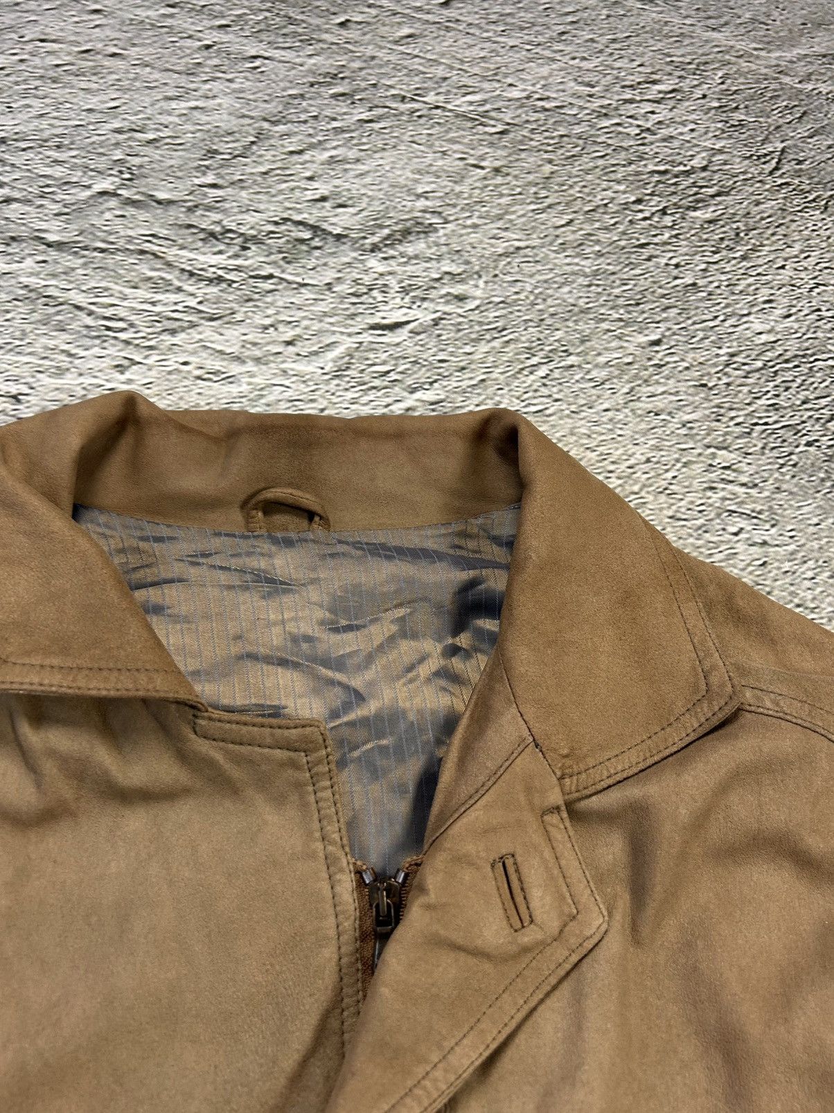Yves Saint Laurent Yves Saint Laurent coat vintage brown lamb leather viscose Size US L / EU 52-54 / 3 - 3 Thumbnail