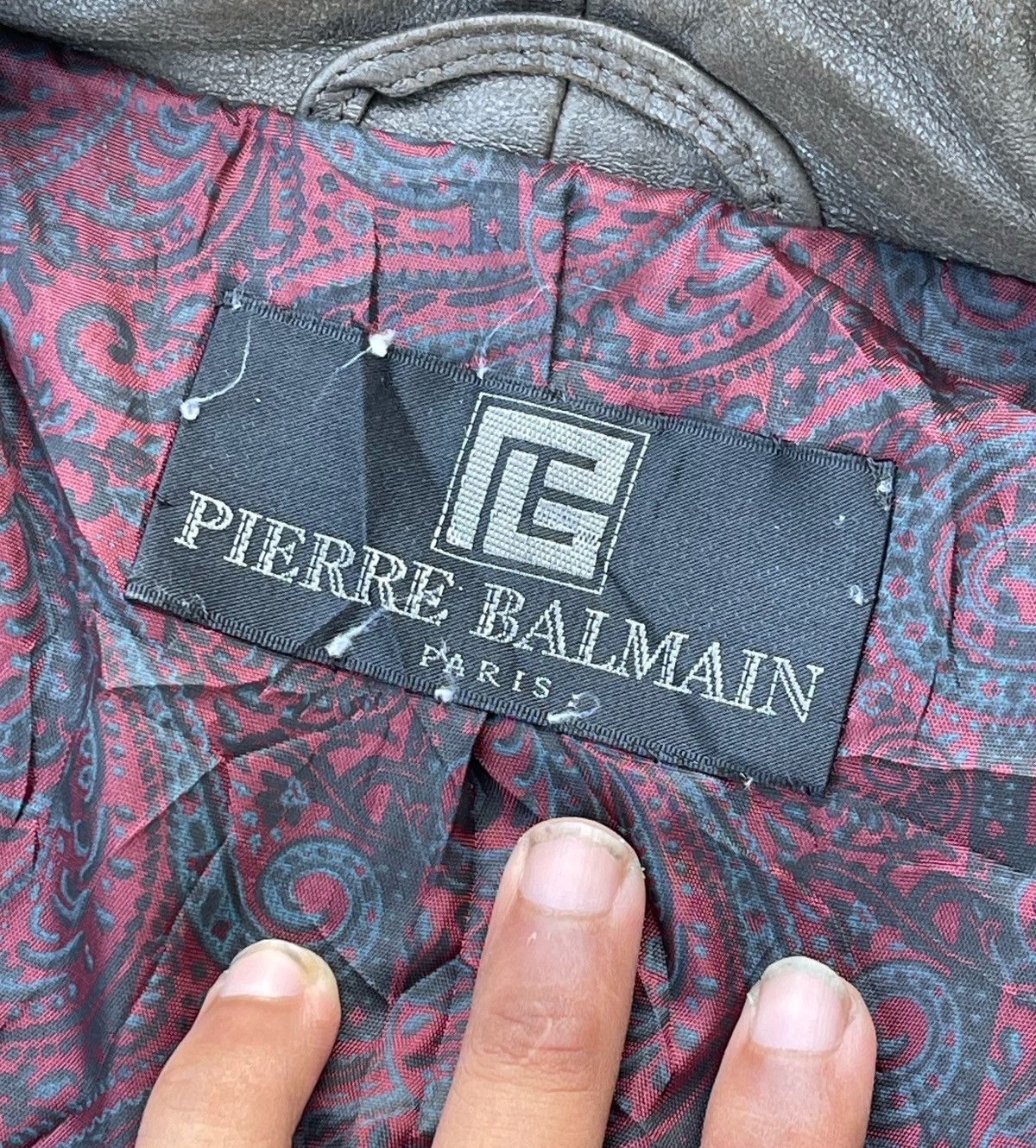 Balmain × Pierre Balmain 🔥VINTAGE PIERRE BALMAIN PARIS GENUINE LEATHER WOMEN'S JACKET Size M / US 6-8 / IT 42-44 - 15 Thumbnail
