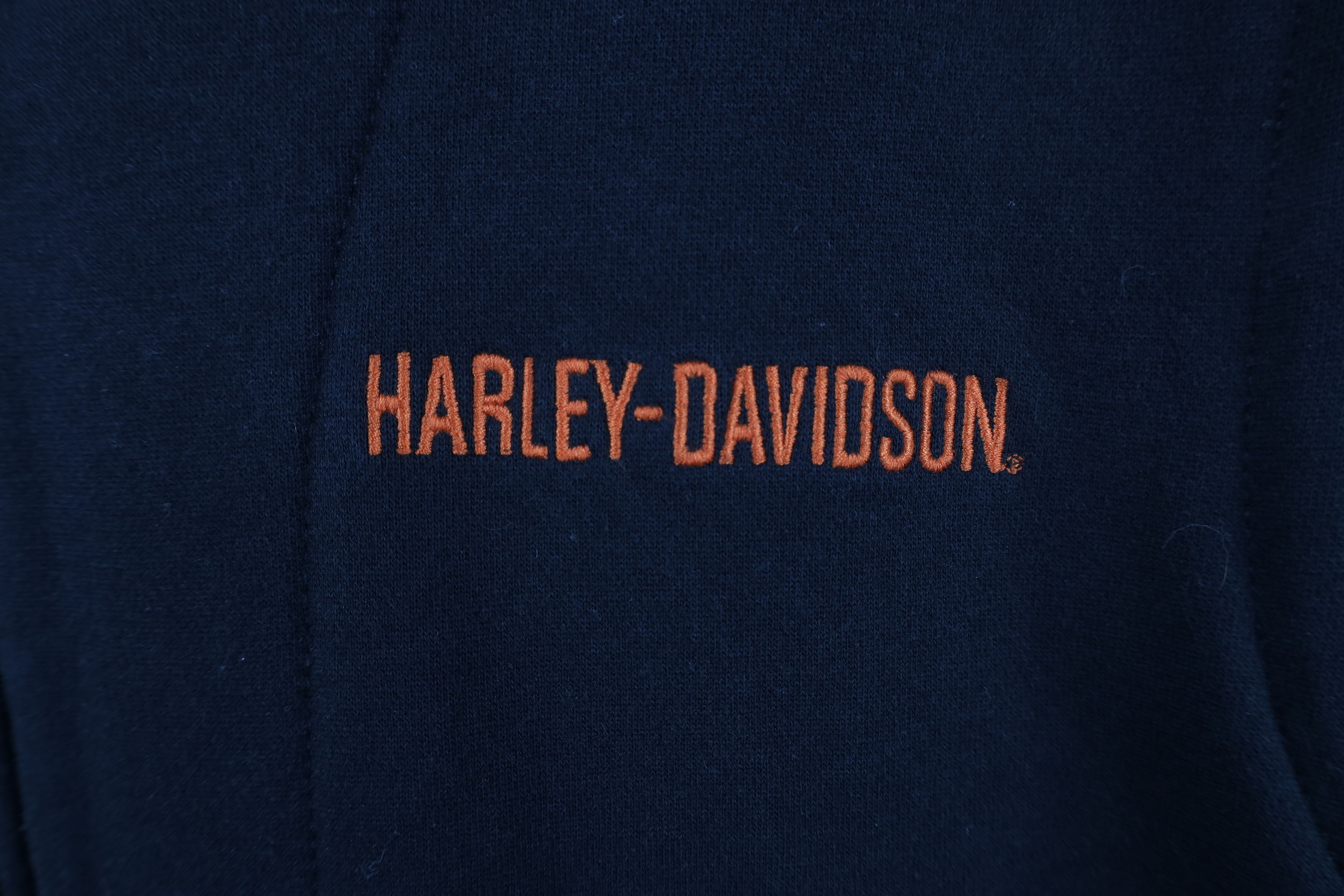 Harley Davidson × Vintage Vintage Harley Davidson Spell Out Sleeveless Full Zip Hoodie Size US L / EU 52-54 / 3 - 4 Thumbnail