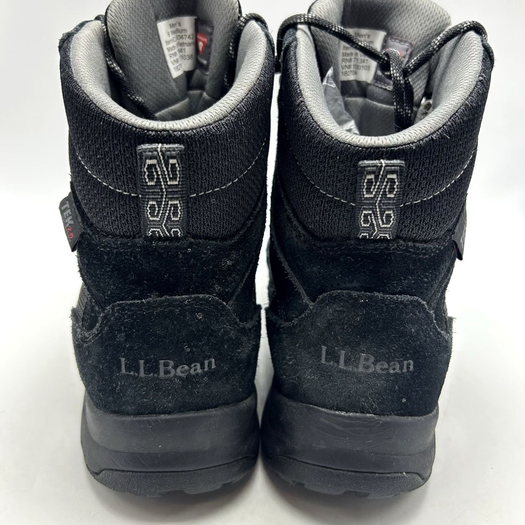 Vintage LL Bean Hiking Boots Mens 9 M Trail Tek Waterproof Insulated 2.5 Mid Lace Black Size US 11 / EU 44 - 5 Thumbnail