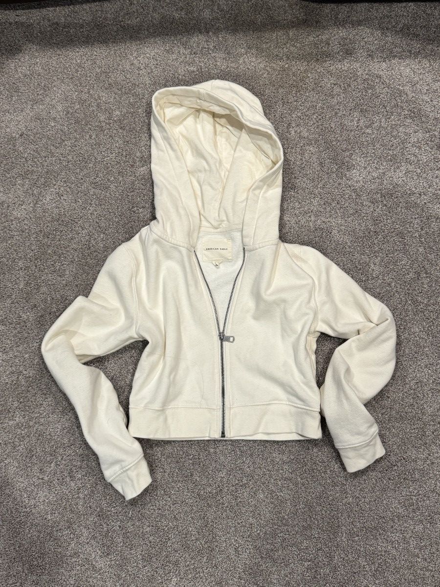 American Eagle Outfitters Cropped zip up hoodie Size XS / US 0-2 / IT 36-38 - 1 Thumbnail