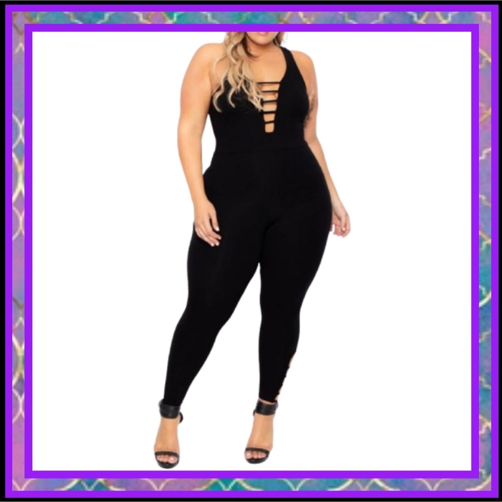 Other SAVANNA ☆ MIDNITE BLACK HALTER JUMPSUIT ☆ 4x ☆ NWT Size 29" - 1 Thumbnail