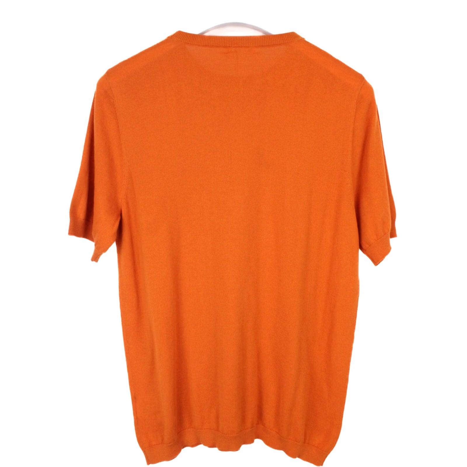 Suitsupply Suitsupply Olympics T-Shirt Women's 2XL Merino Wool Cotton Knitted Short Sleeve Orange Crew Neck Summer Casual Womens Size XXL / US 16-18 / IT 52-54 - 2 Thumbnail