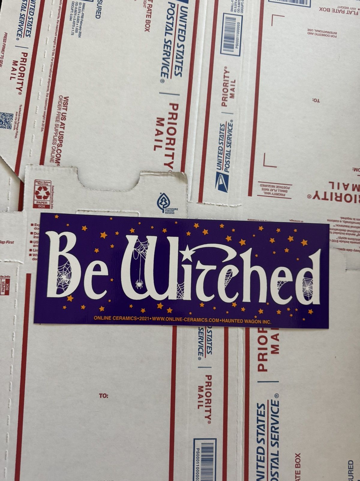 Online Ceramics Be Witched Online Ceramics Bumper Sticker Size ONE SIZE - 2 Thumbnail
