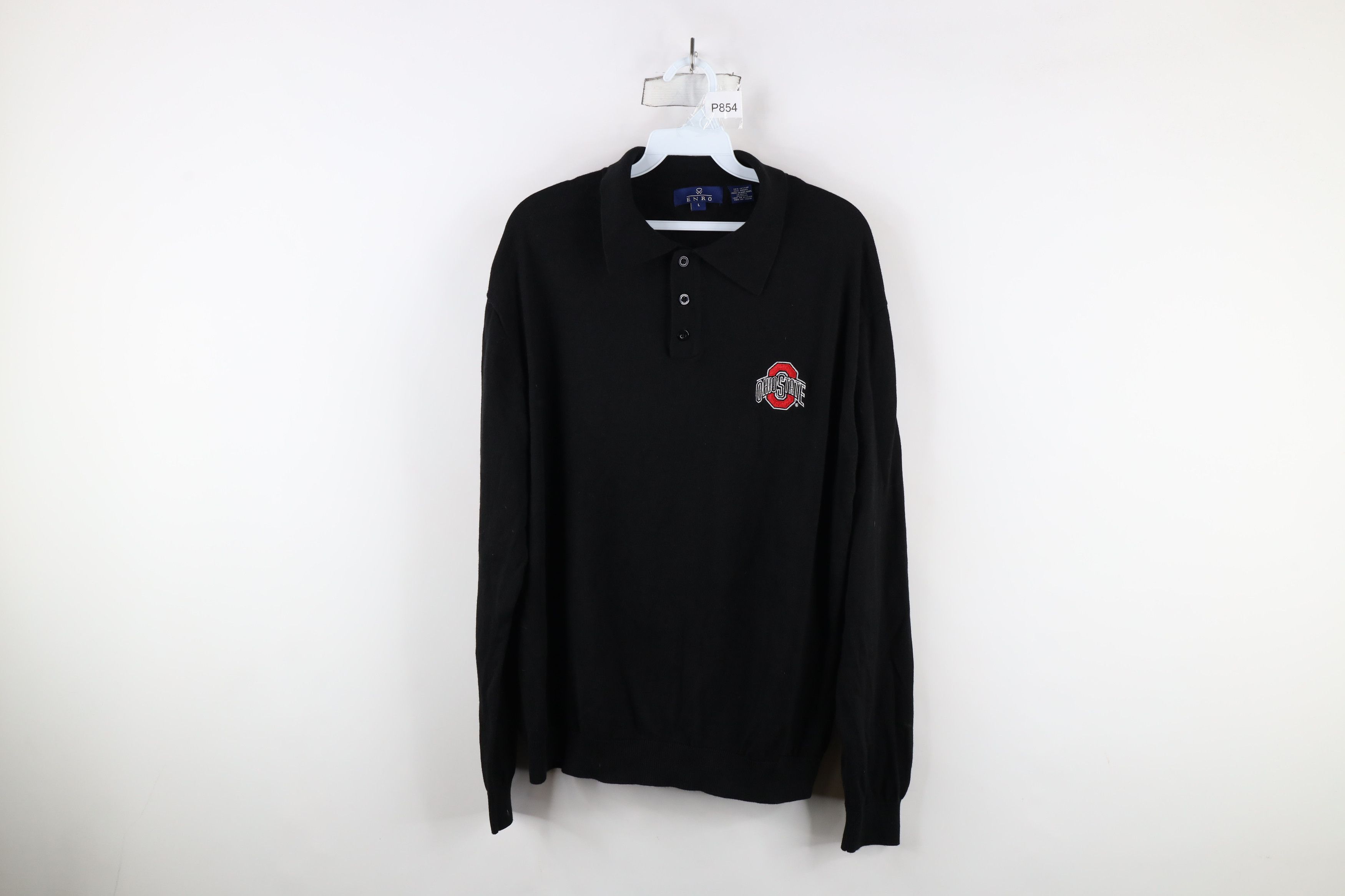 Vintage Vintage 90s State University Collared Knit Pullover Sweater Size US L / EU 52-54 / 3 - 1 Thumbnail