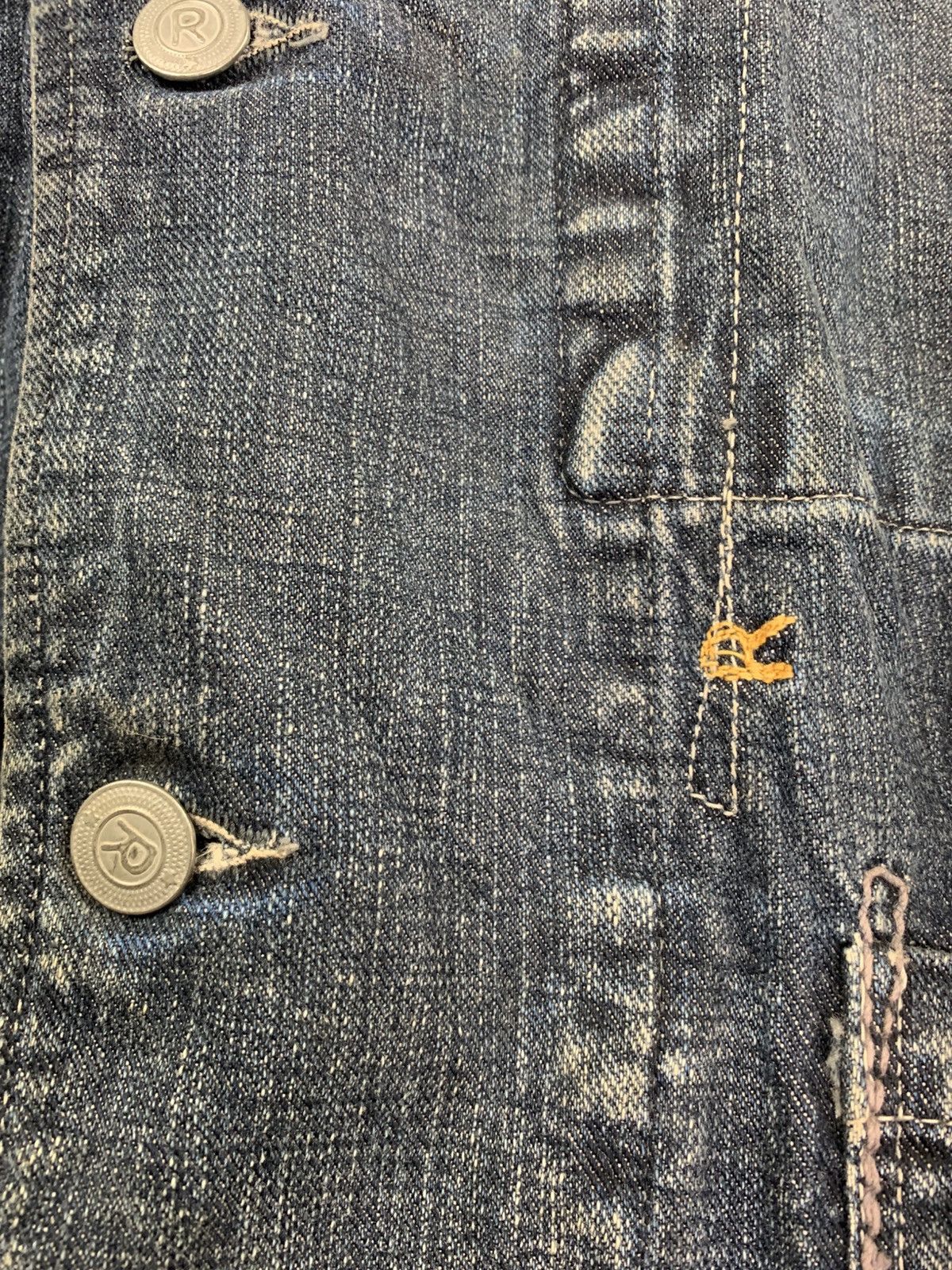 45RPM Japanese Denim Chore Jacket Workwear Patch Pocket Coat