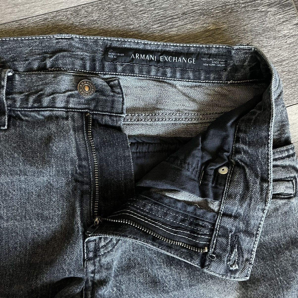 Armani Exchange Vintage Armani Exchange AX 5 Pocket Skinny Biker Denim Jeans Size US 32 / EU 48 - 10 Thumbnail