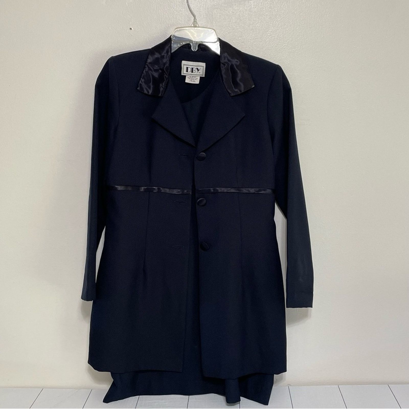 Other DBY Dark Navy Two Piece Jacket and Dress Set Size 9/10 Size L / US 10 / IT 46 - 1 Thumbnail