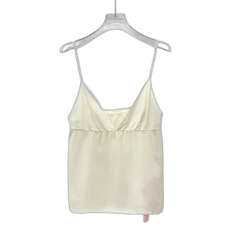 Chloe Beige Silk Camisole Top by Chloe Size S / US 4 / IT 40 - 1 Thumbnail