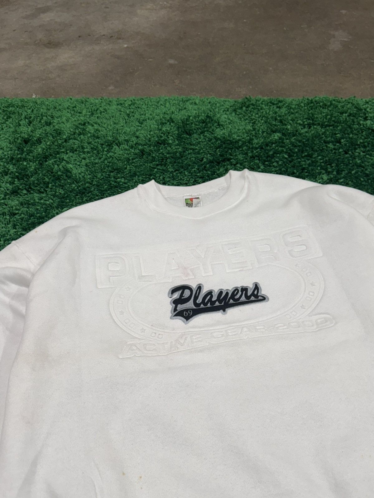 Fruit Of The Loom × Vintage Amazing "Players 69" Script Vintage Oversized Sweatshirt XL Size US XL / EU 56 / 4 - 4 Thumbnail