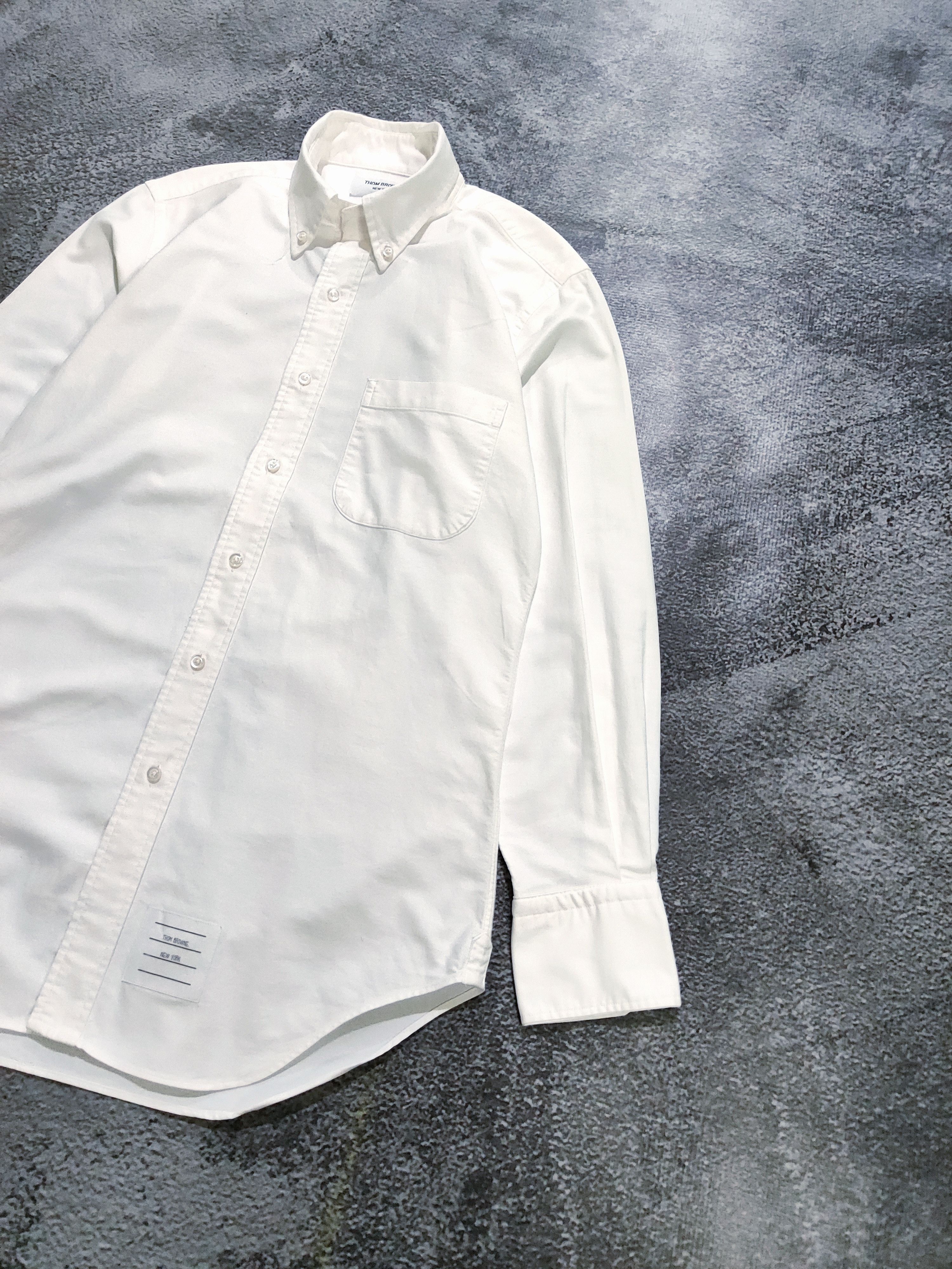Thom Browne Thom Browne White Oxford Shirts Button Up Size US M / EU 48-50 / 2 - 3 Thumbnail