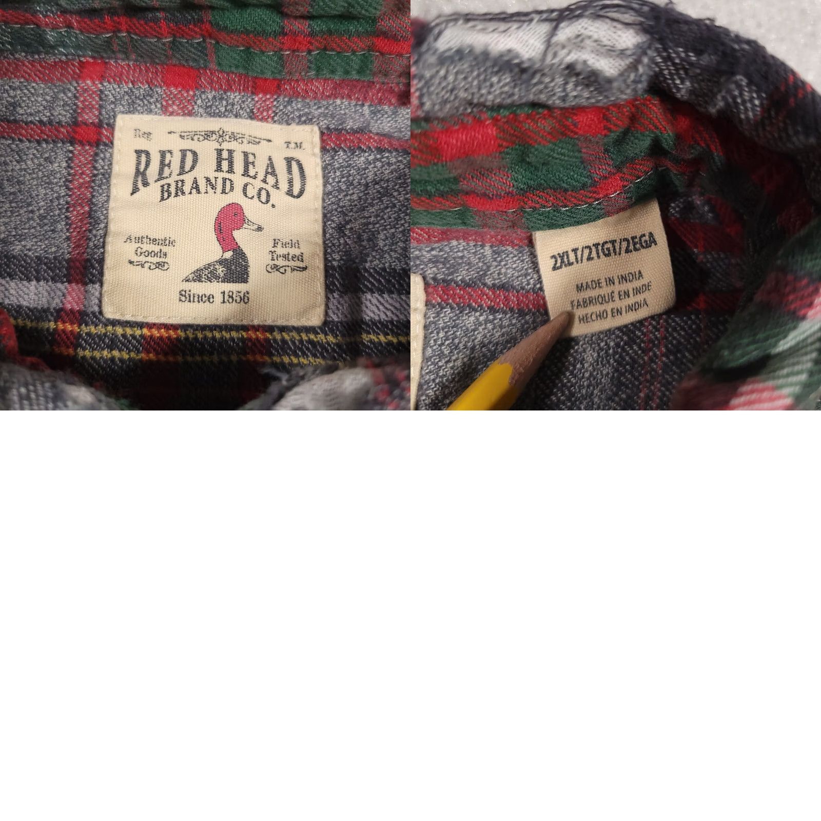 Vintage VINTAGE RedHead Flannel Shirt Mens 2XLT Plaid Button-Down Workwear Grunge Shirt Size US XXL / EU 58 / 5 - 10 Thumbnail