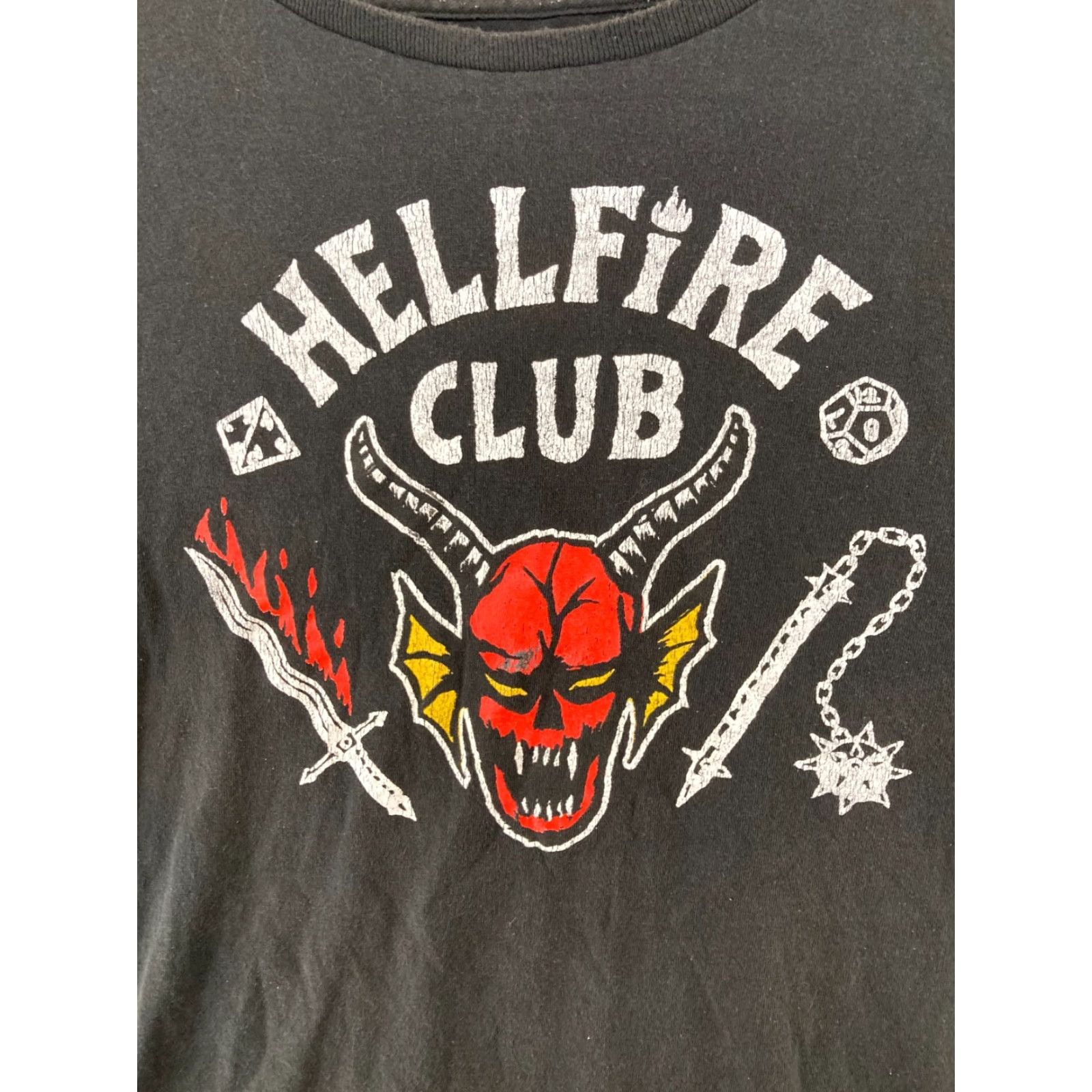 Vintage Stranger Things Mens TShirt 3XL Black Hellfire Club Shirt Adults 3XL Black Graphic Print Movie Retro Mens Size US XXL / EU 58 / 5 - 4 Thumbnail