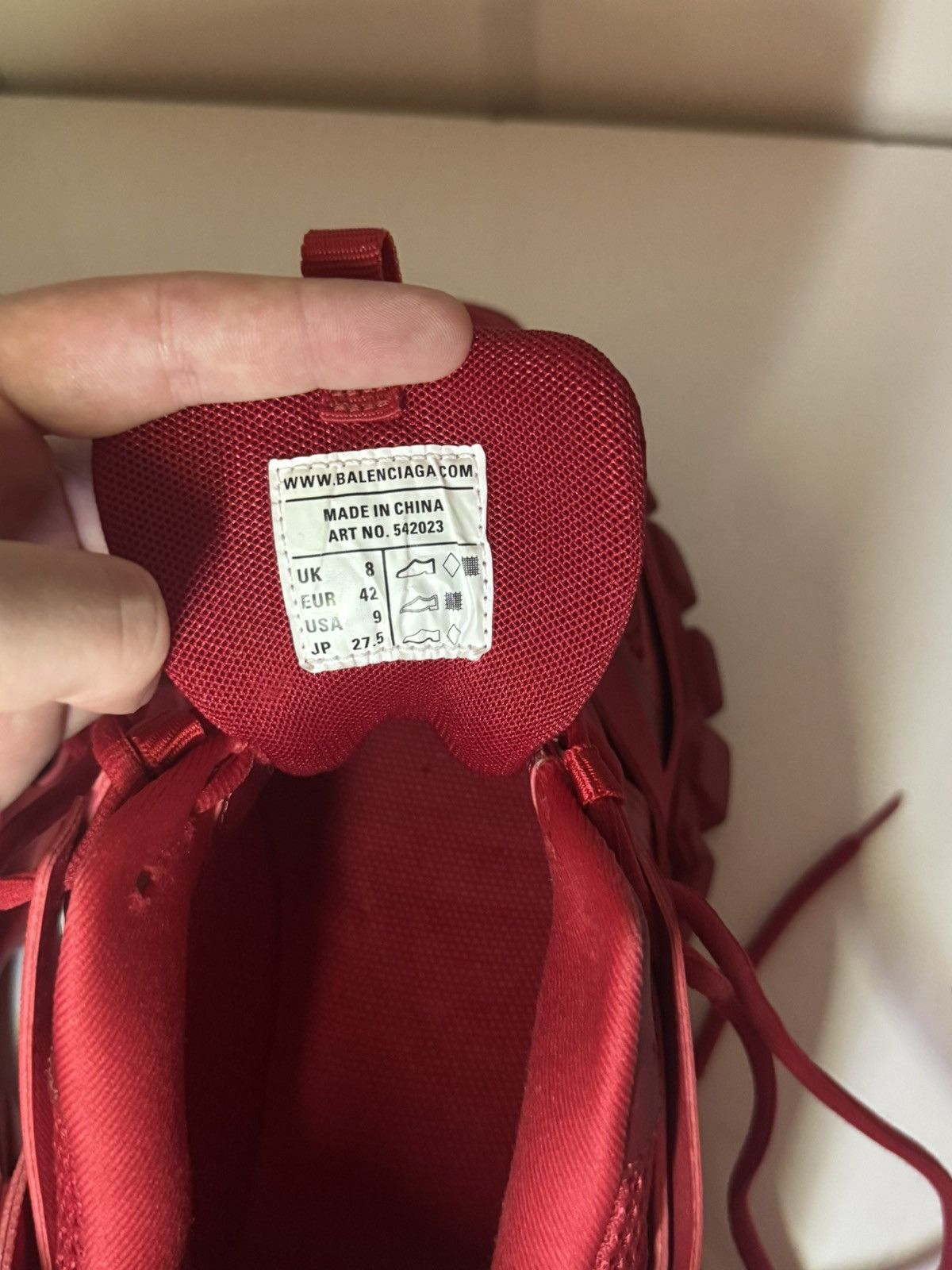 Balenciaga ⛔️Balenciaga track 1 full red low 42 Size US 9 / EU 42 - 7 Thumbnail