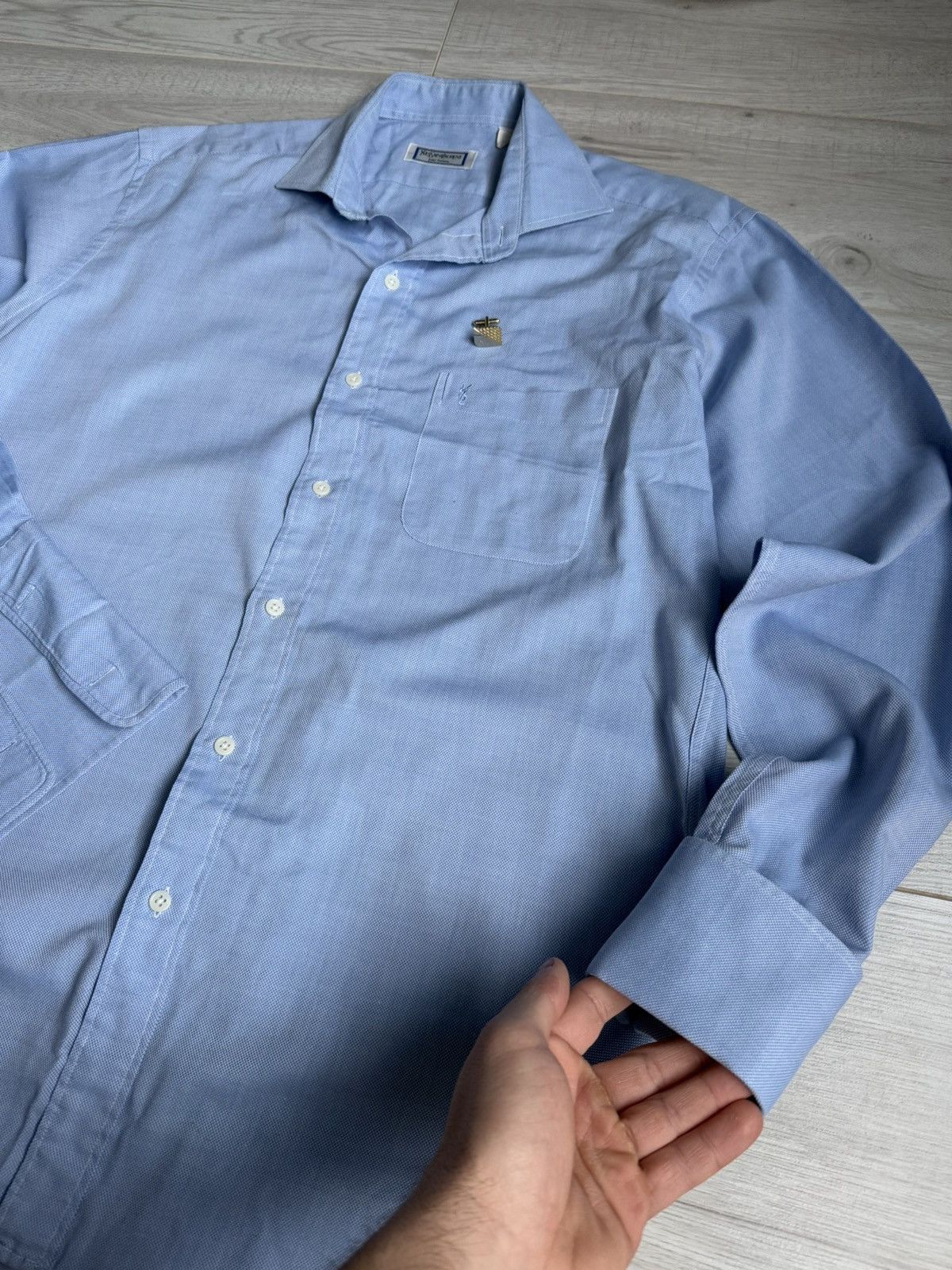 Vintage × Yves Saint Laurent Vintage YSL Yves Saint Laurent shirt luxury brand Size US L / EU 52-54 / 3 - 3 Thumbnail