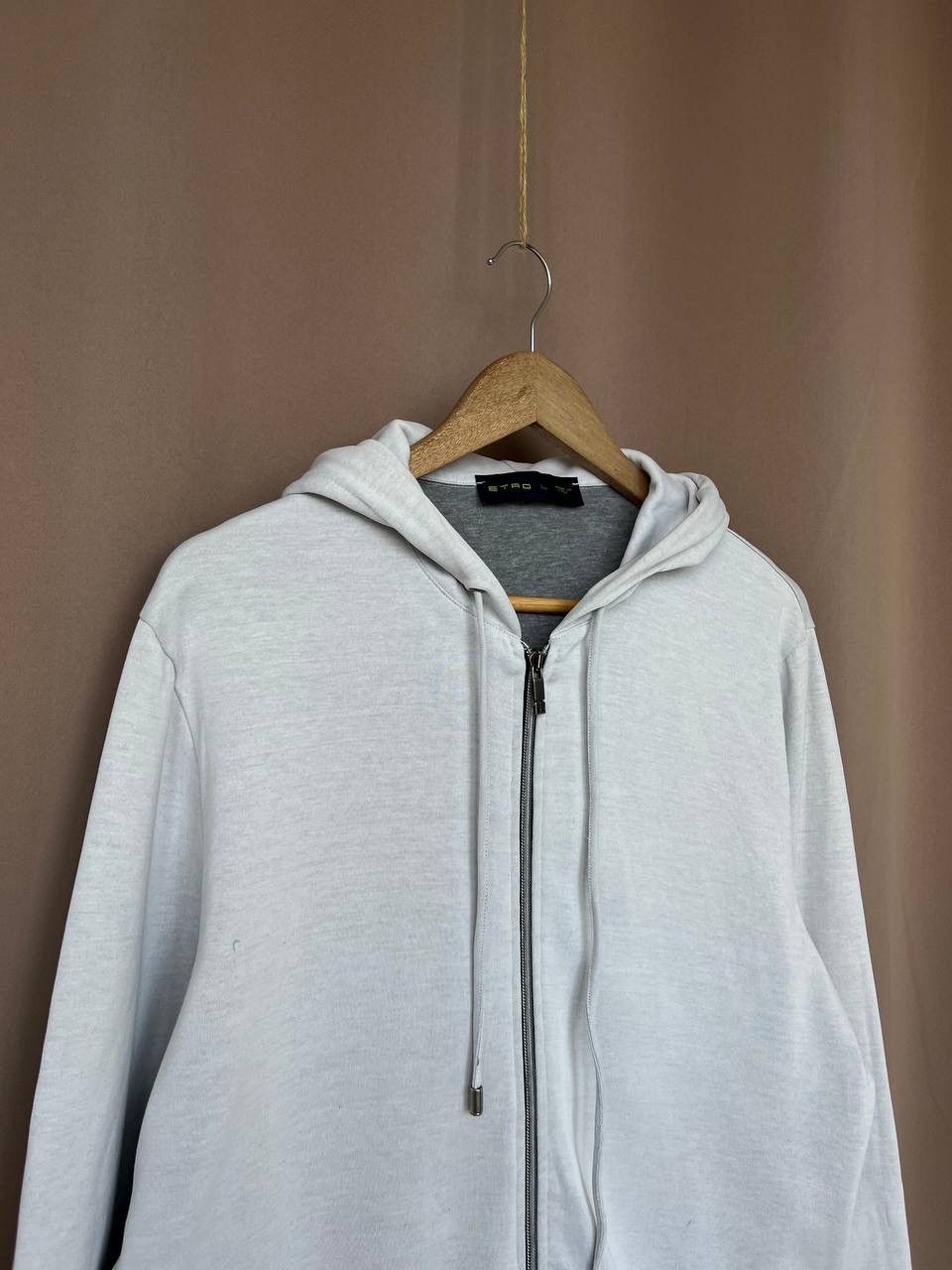 Etro Etro Blue Designer Hoodie Mens Size M/L Embroidered Full Zip Size US L / EU 52-54 / 3 - 3 Thumbnail