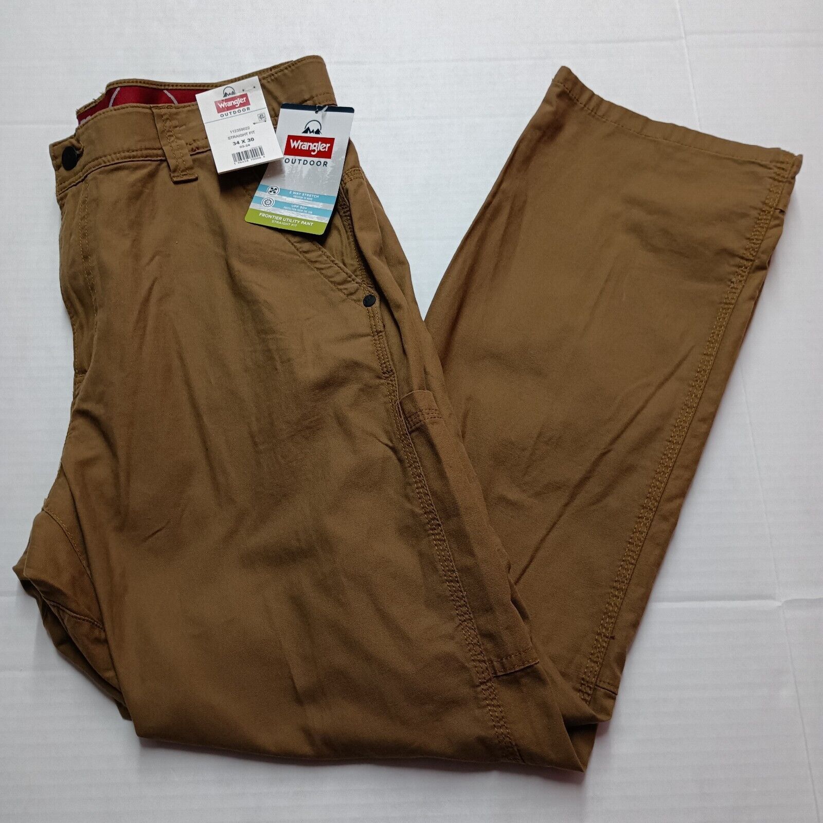 Wrangler Wrangler Frontier Utility Pants Men's 34x30 Brown Straight Size US 34 / EU 50 - 1 Thumbnail