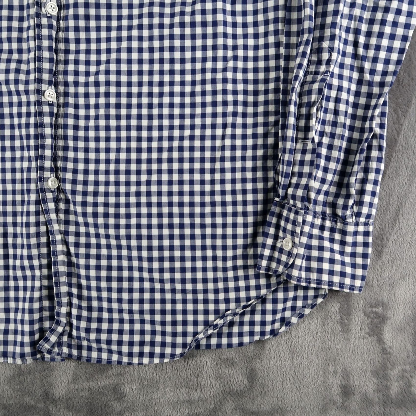 J.Crew J. Crew Men Button-Up Shirt Long Sleeve 2-PLY 100% Cotton Size L Blue White Size US L / EU 52-54 / 3 - 4 Thumbnail