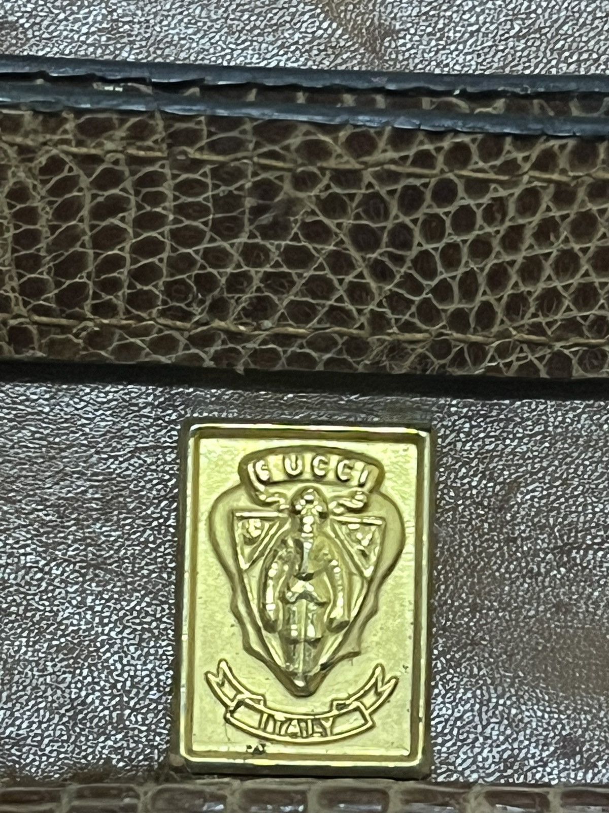Gucci Vintage 50s gucci snake skin bag 🔥rare🔥 Size ONE SIZE - 9 Thumbnail