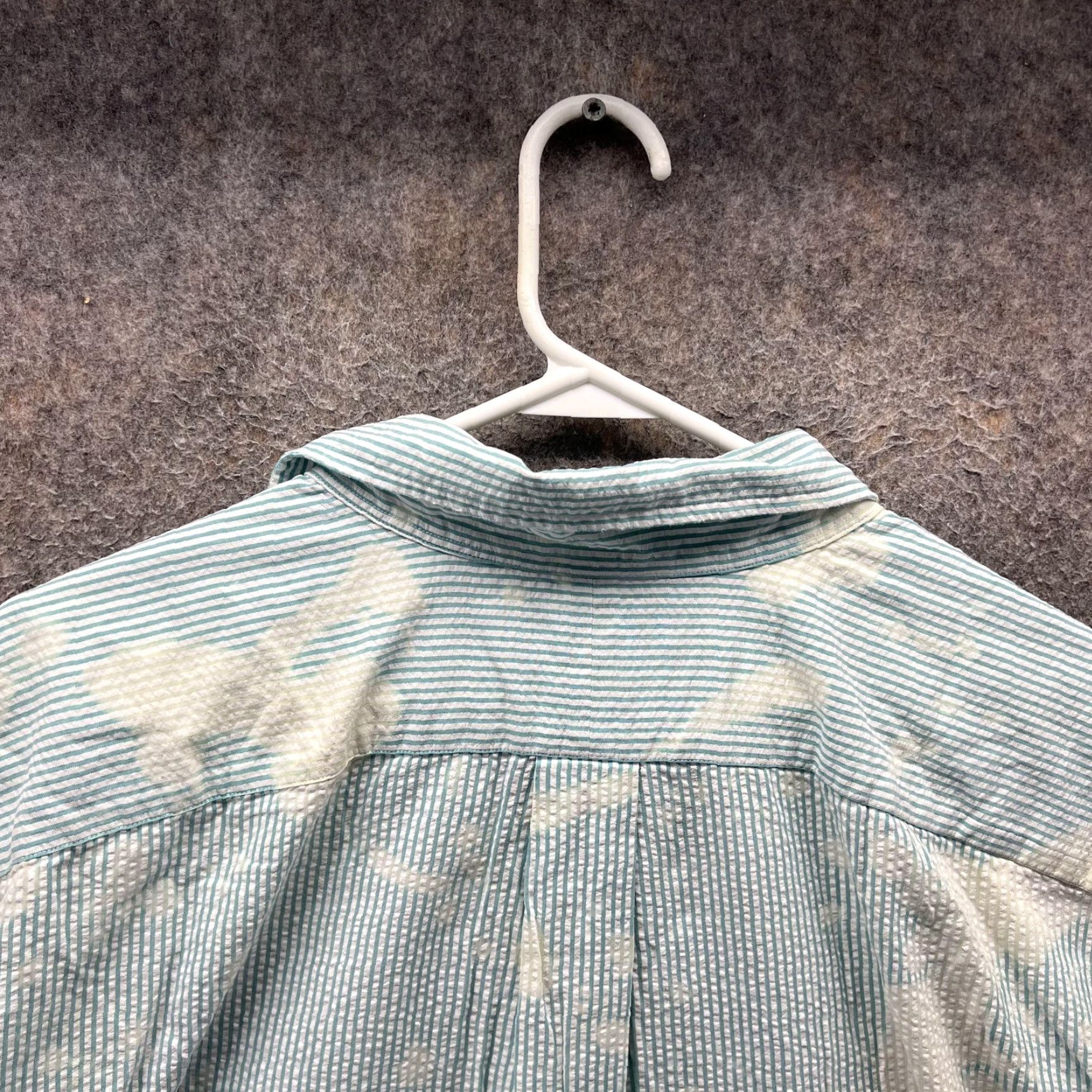 Ralph Lauren Ralph Lauren Shirt Mens 2XLT Green Seersucker Short Sleeve Button Tall Bleached Size US XXL / EU 58 / 5 - 5 Thumbnail