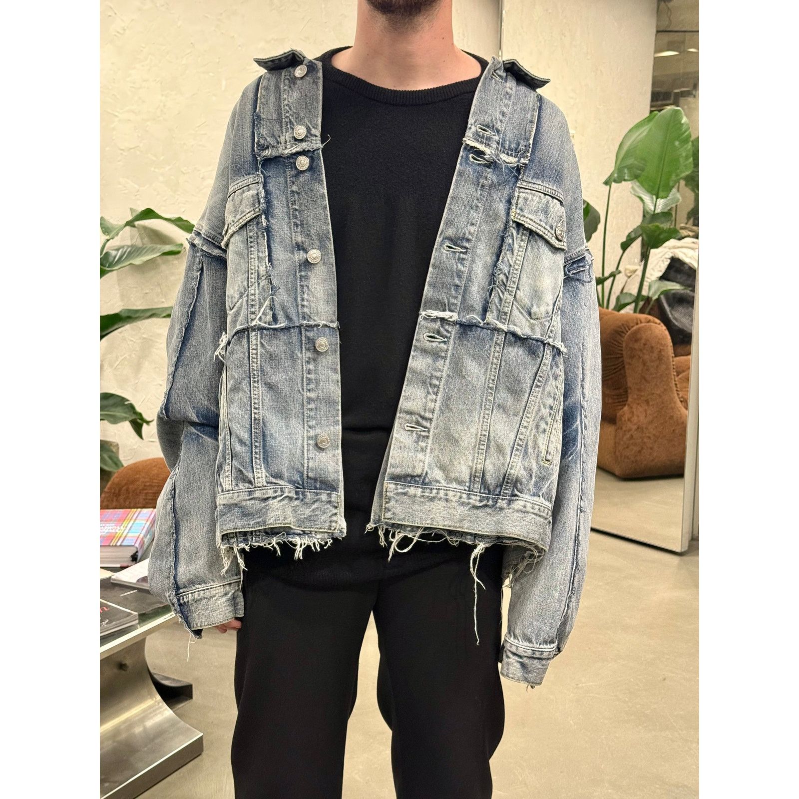 Balenciaga 2021 Balenciaga oversized deconstructed denim jacket Size US M / EU 48-50 / 2 - 3 Thumbnail
