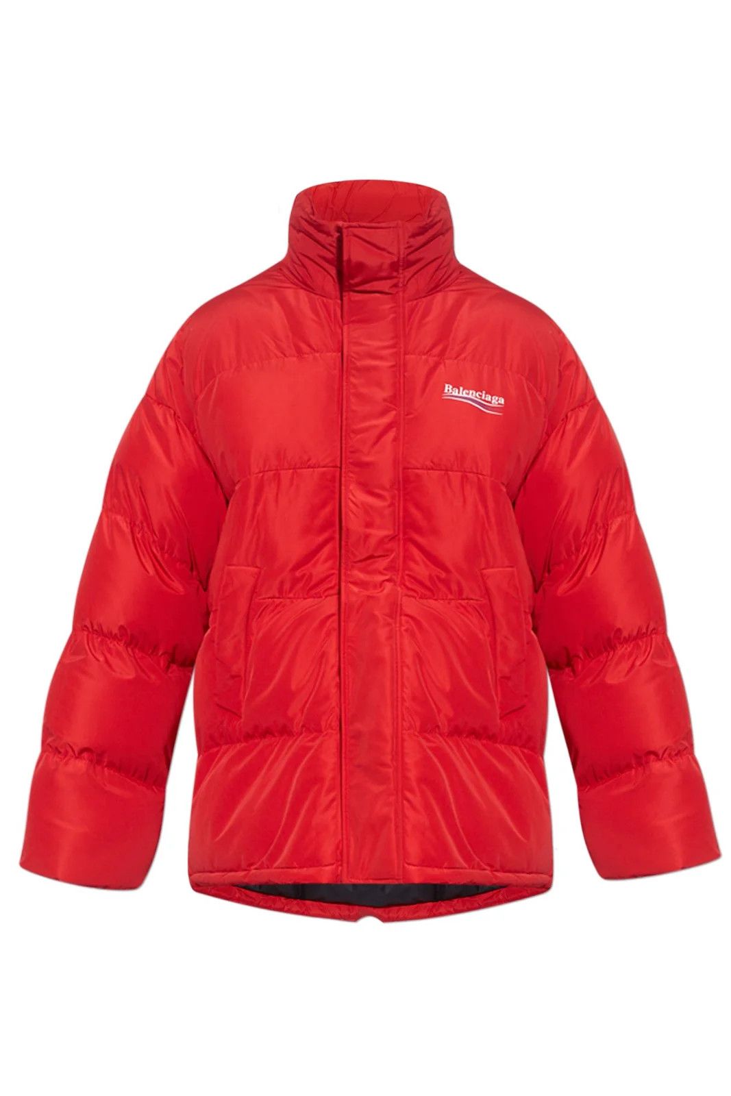 Balenciaga o1w1db10425 Cocoon Puffer Jacket in Bright Red Size US S / EU 44-46 / 1 - 1 Thumbnail