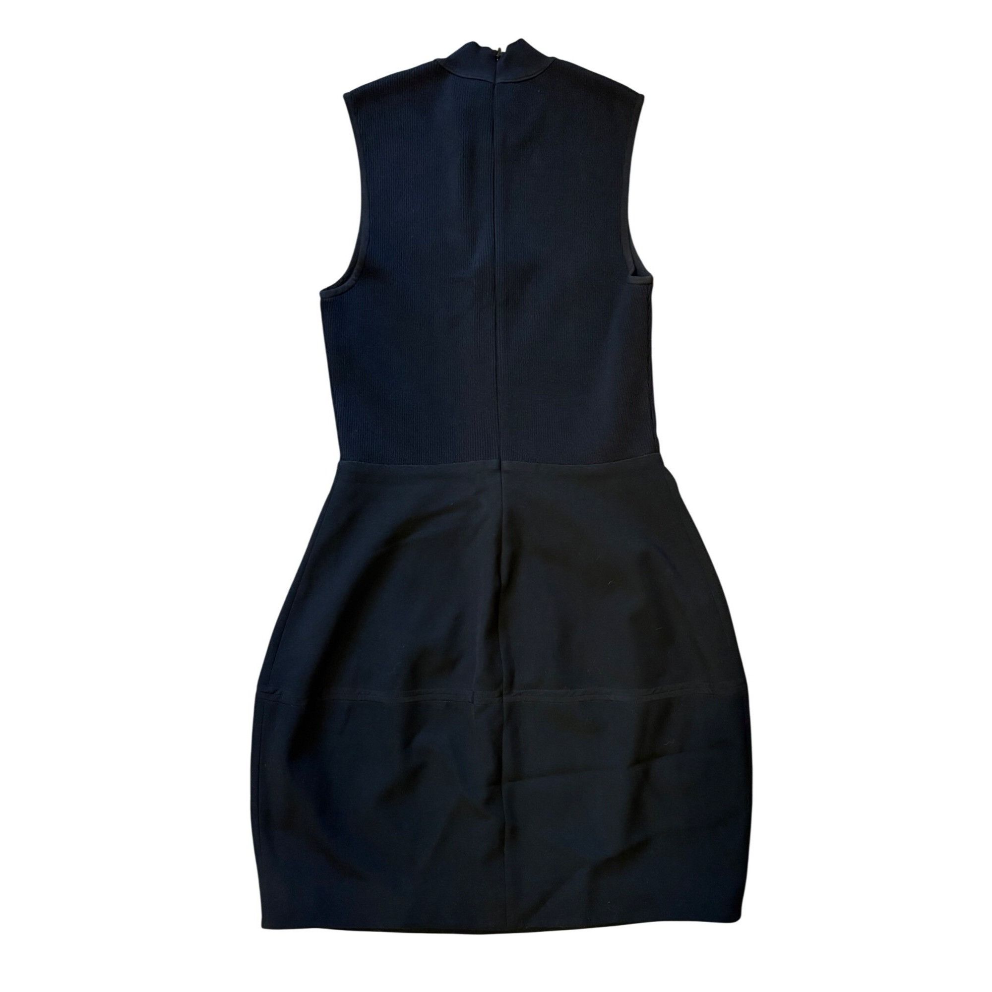 Halston Heritage $325 Halston Heritage 4 Stretch Knit Midi Dress Mock Neck Sl Size S / US 4 / IT 40 - 2 Thumbnail