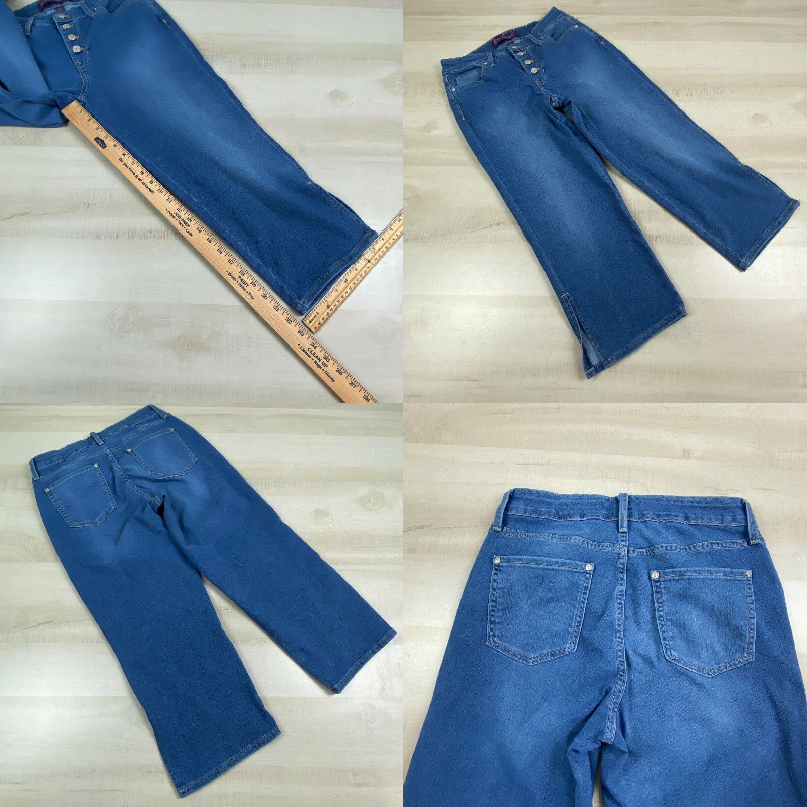 Gloria Vanderbilt Gloria Vanderbilt Womens Jeans Petite 10 Blue Cropped Button Fly Medium Wash Size 32" / US 10 / IT 46 - 8 Thumbnail