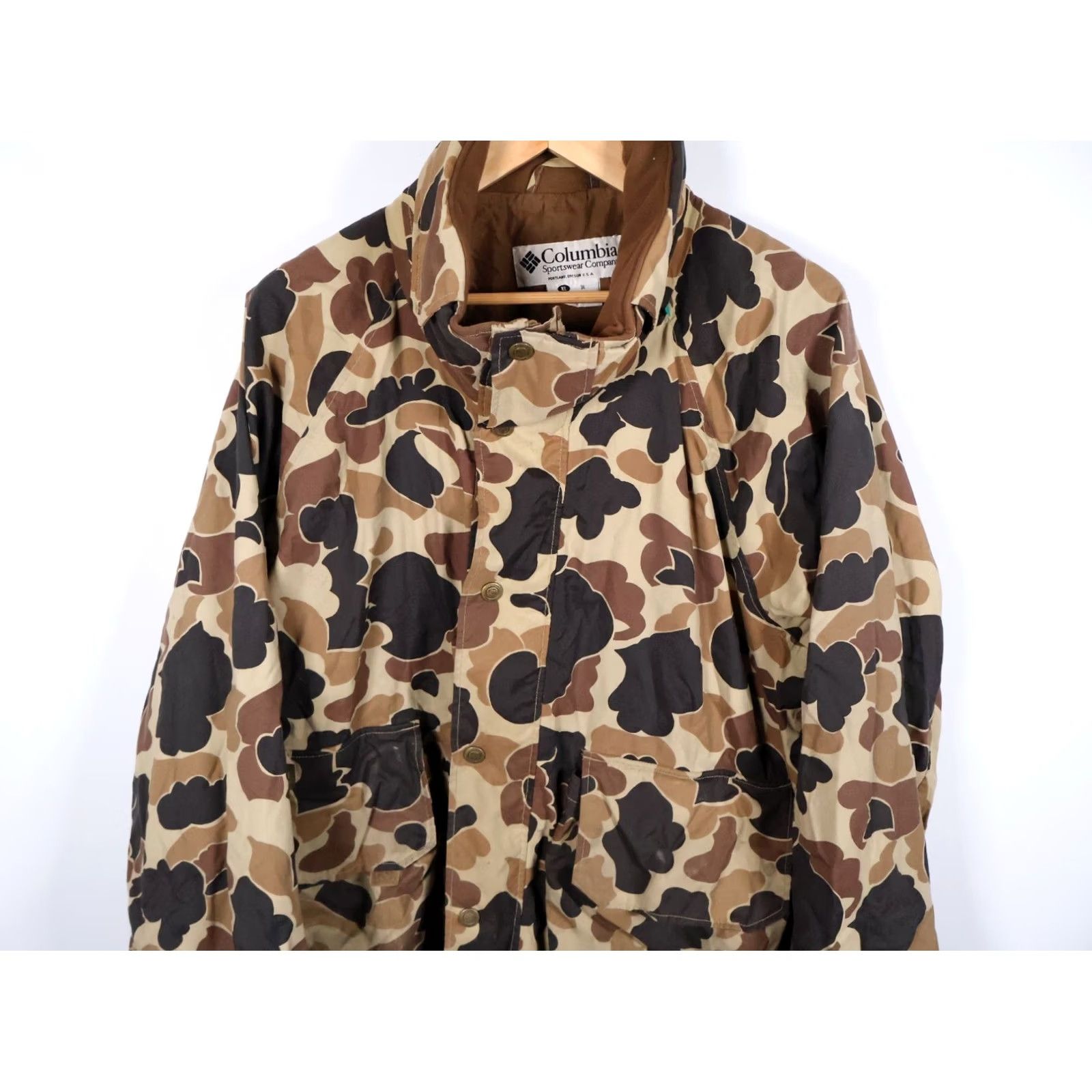 Vintage VINTAGE Columbia Camouflage Jacket Men XL Duck Camouflage Full Zip Pockets Military Style 90s Outdoor Fall Winter Mens Size US XL / EU 56 / 4 - 4 Thumbnail