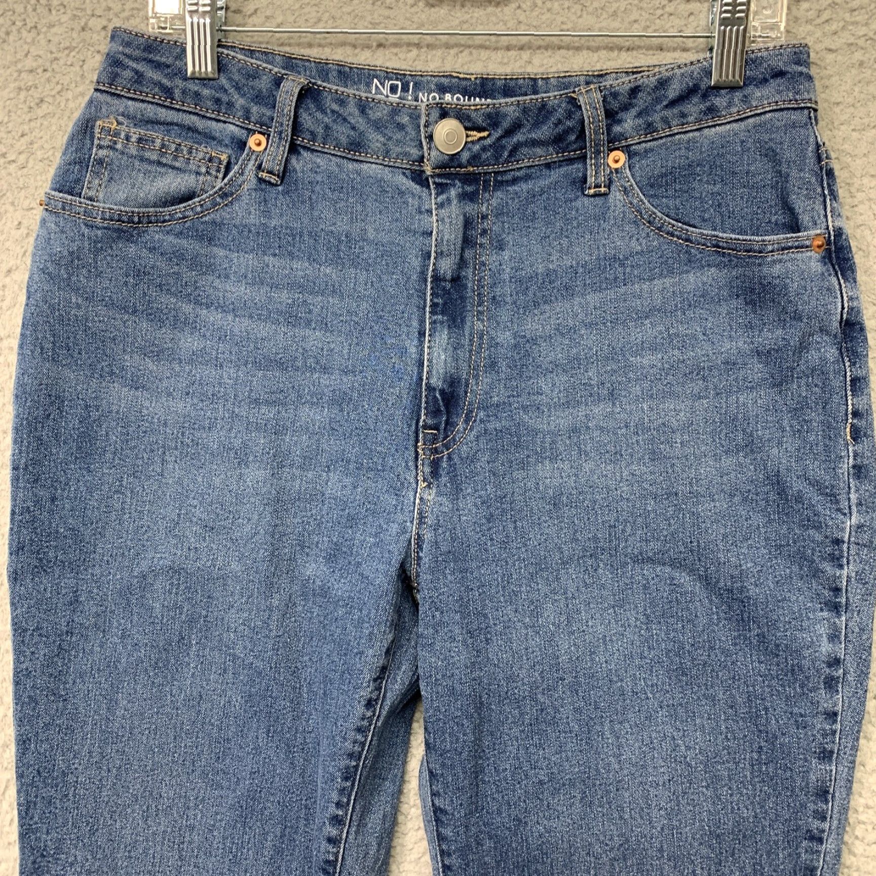 Vintage No Boundaries Jeans Women’s Size 11 Ankle Stretch Denim Straight Blue 5-Pockets Size 32" / US 10 / IT 46 - 2 Thumbnail