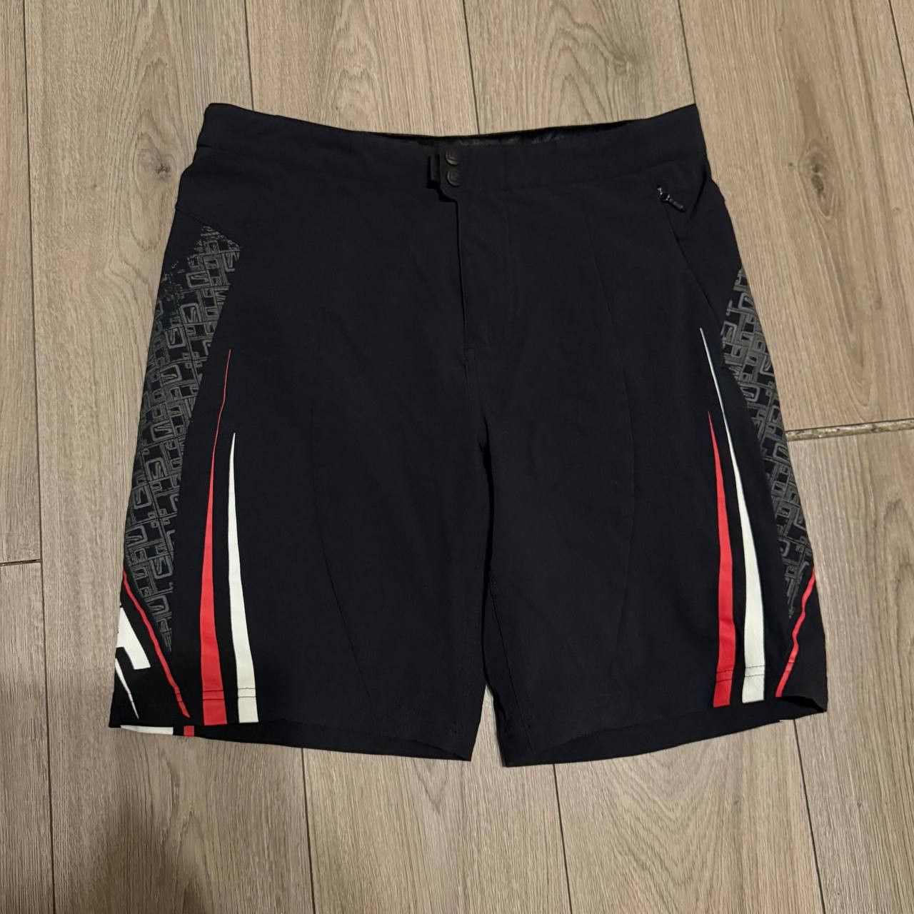 Other Scott mens Black MTB Bike Ride Printed Shorts Large Size US 32 / EU 48 - 3 Thumbnail