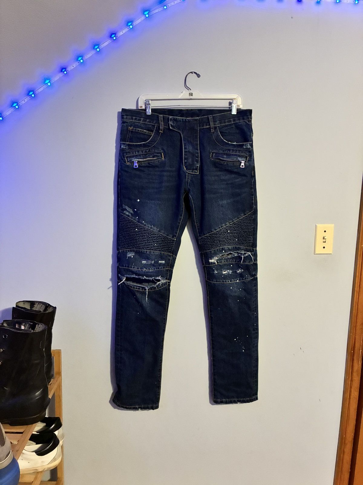 Balmain Balmain Moto Jeans Size US 34 / EU 50 - 1 Thumbnail