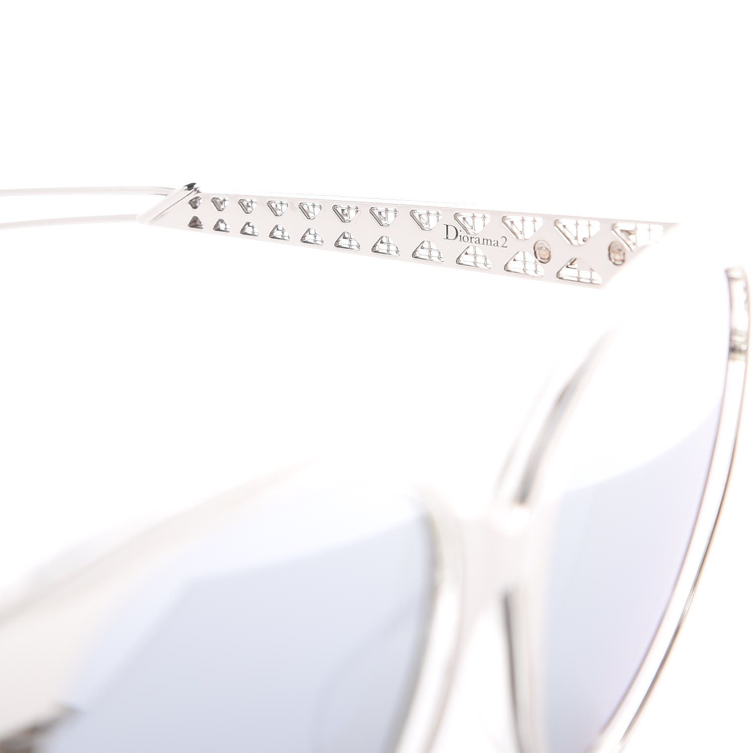 Dior Christian Dior Silver Diorama 2 Sunglasses Size ONE SIZE - 7 Thumbnail