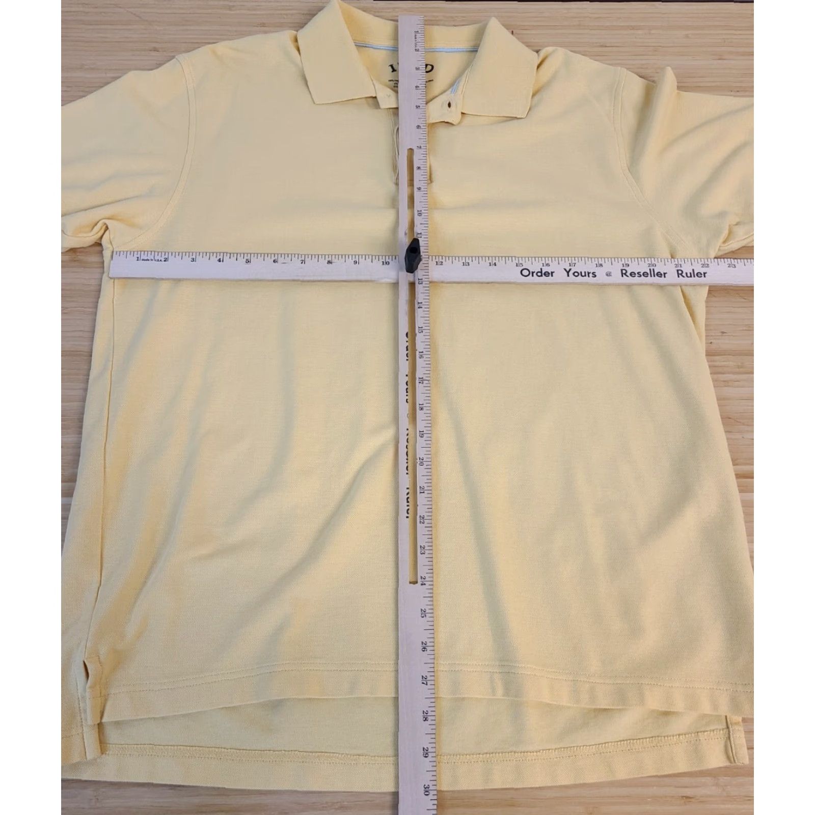 Izod IZOD Men's Polo Shirt Size Large Yellow Short Sleeve Buttoned Shirt Size US L / EU 52-54 / 3 - 3 Thumbnail