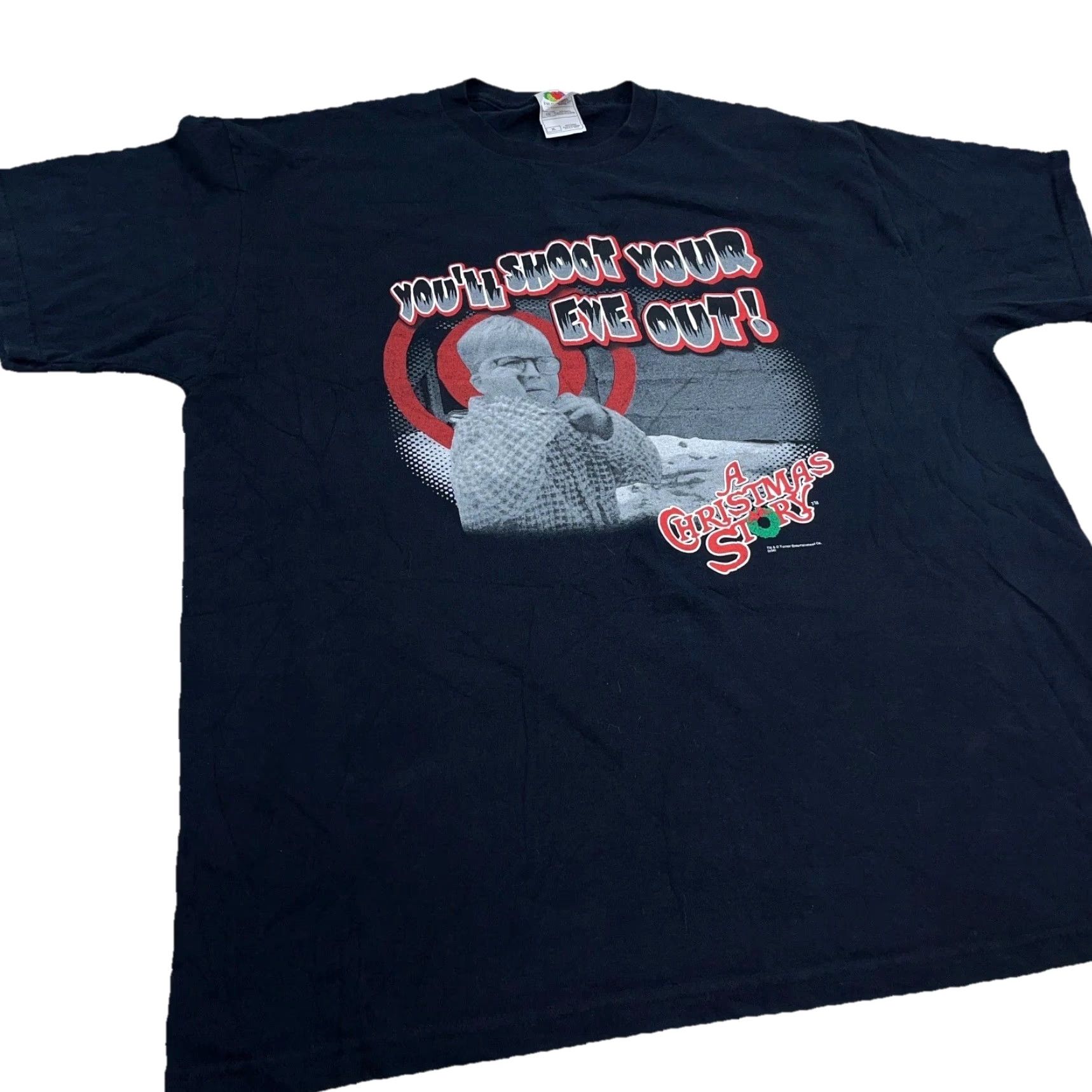 Hanes Vintage A Christmas Story Shirt Men XL Black Tee Ralphie Movie Promo 2004 Y2K Size US XL / EU 56 / 4 - 3 Thumbnail