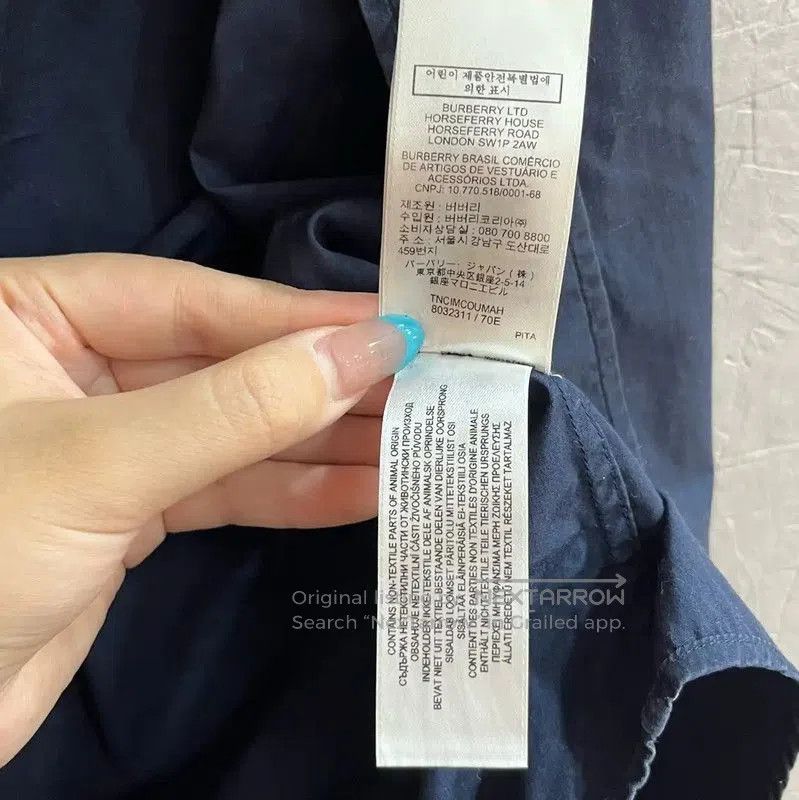 Burberry Burberry Blue Cotton Short Sleeve Shirt. Size US XS / EU 42 / 0 - 8 Thumbnail