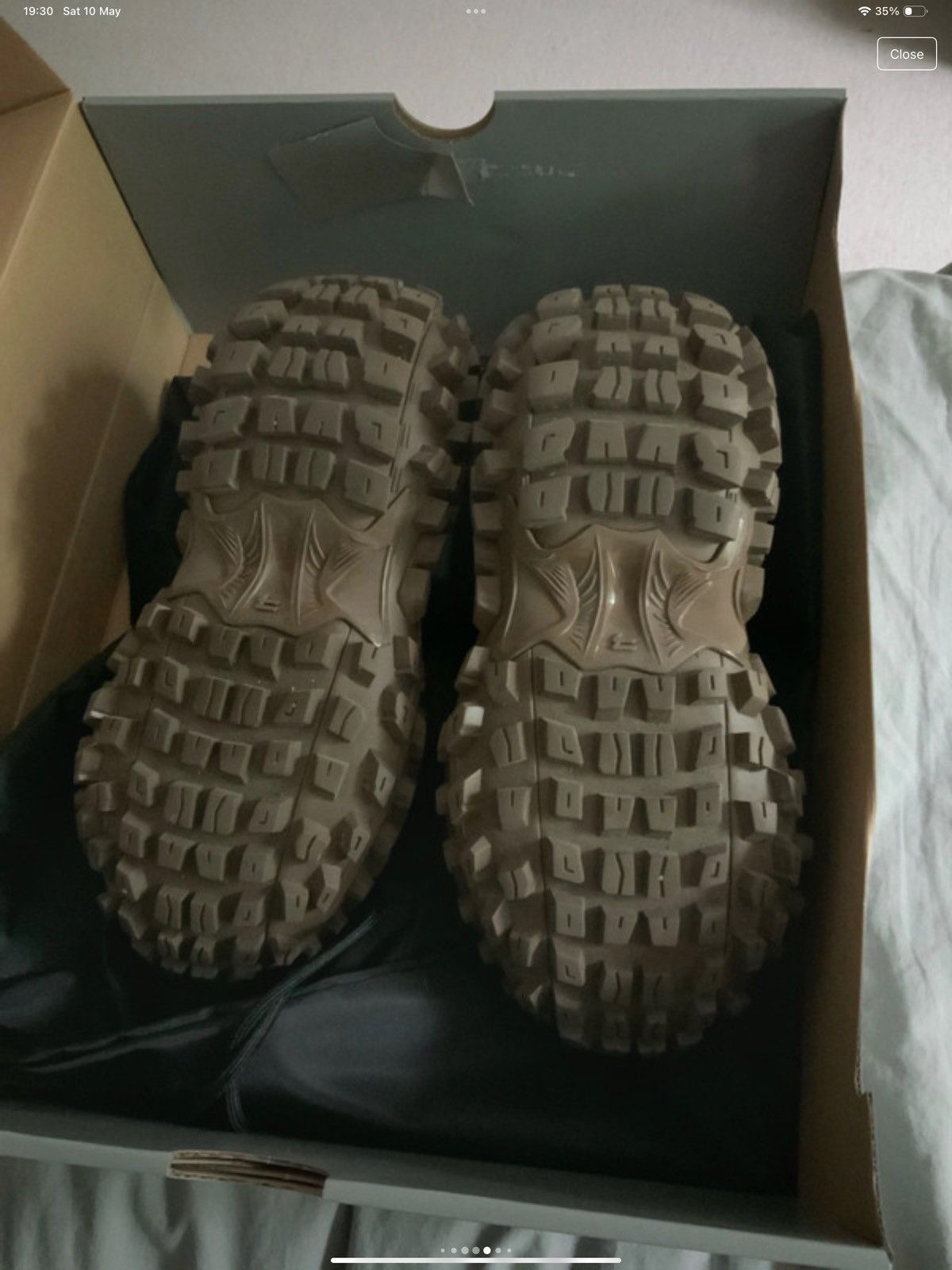 Balenciaga brown bouncer trainers