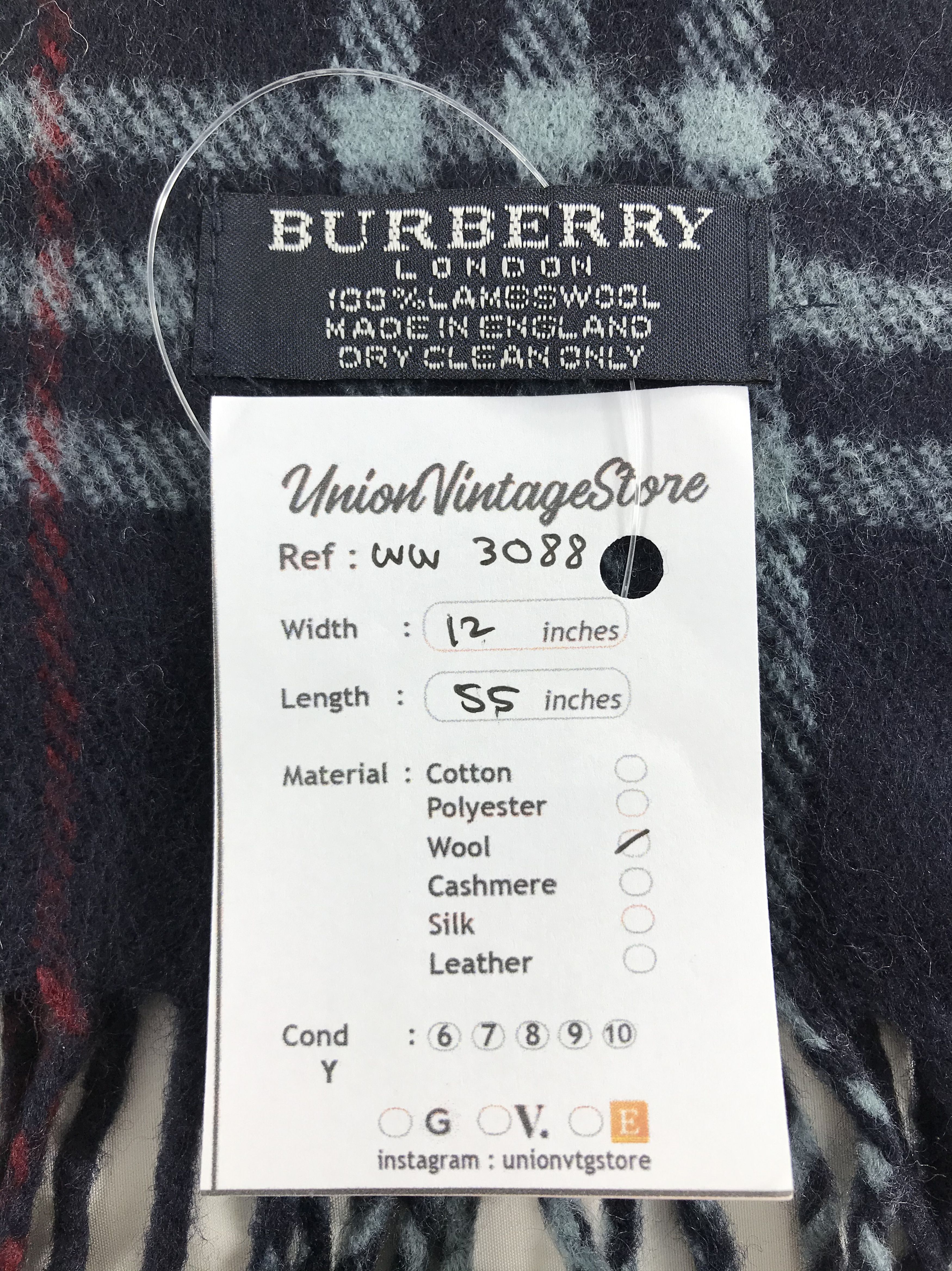 Burberry × Vintage Burberry Scarf / Muffler / Neckwear - WW3088 Size ONE SIZE - 4 Thumbnail