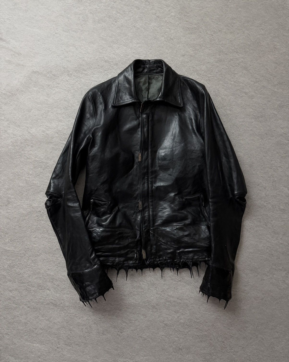 Carol Christian Poell Carol Christian Poell drip scarstich leather jacket Size US S / EU 44-46 / 1 - 1 Thumbnail