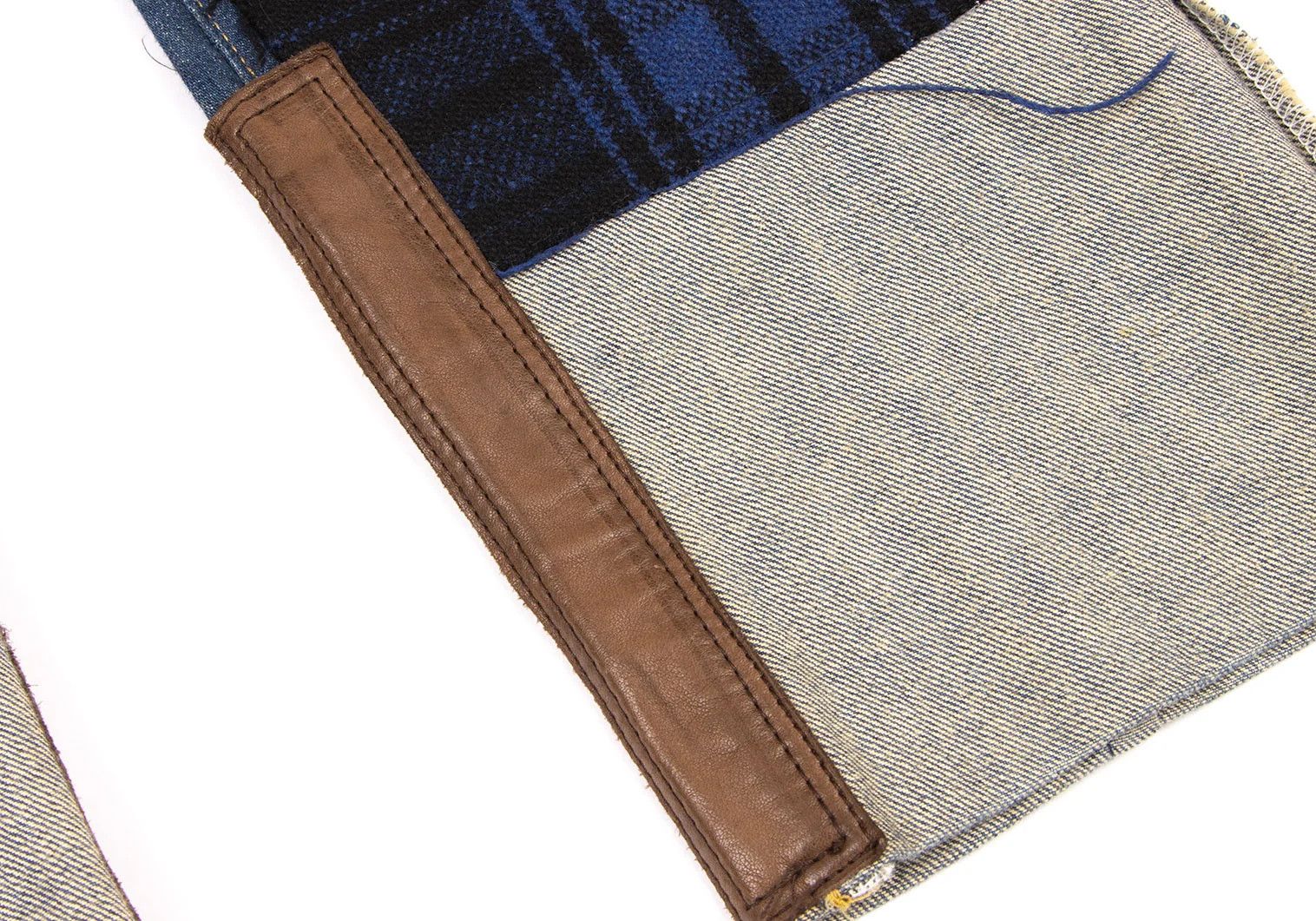 Junya Watanabe Checkered Denim Pants in Blue, Black, and Brown Size US 30 / EU 46 - 8 Thumbnail