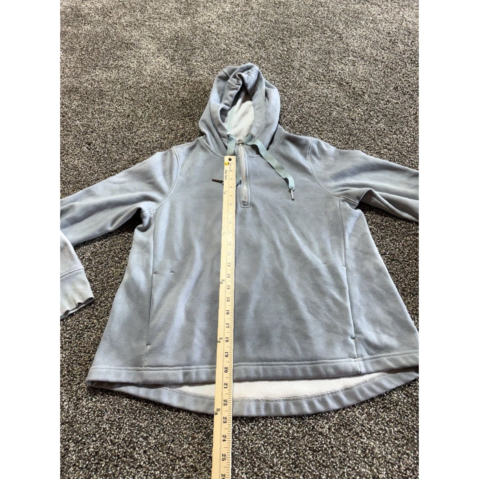 Athleta Athleta Hoodie Pullover S Gray Blue Quarter Zip Soft Thumb Hole Womens | Activewear | Athletic Fit | Regular Size Gray Size S / US 4 / IT 40 - 6 Thumbnail
