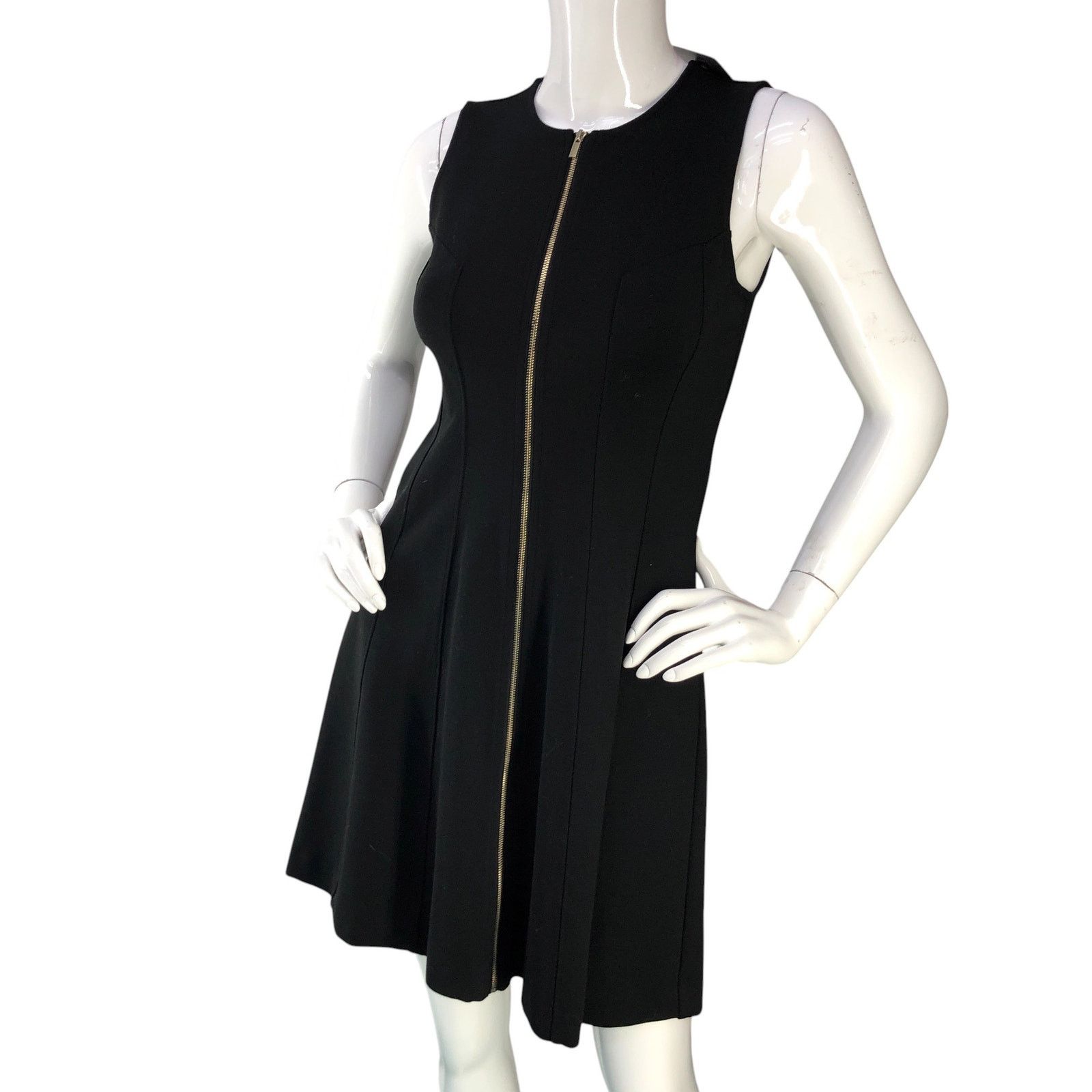 Ann Taylor Size 00P Dress Zip Front Ponte Sleeveless NEW