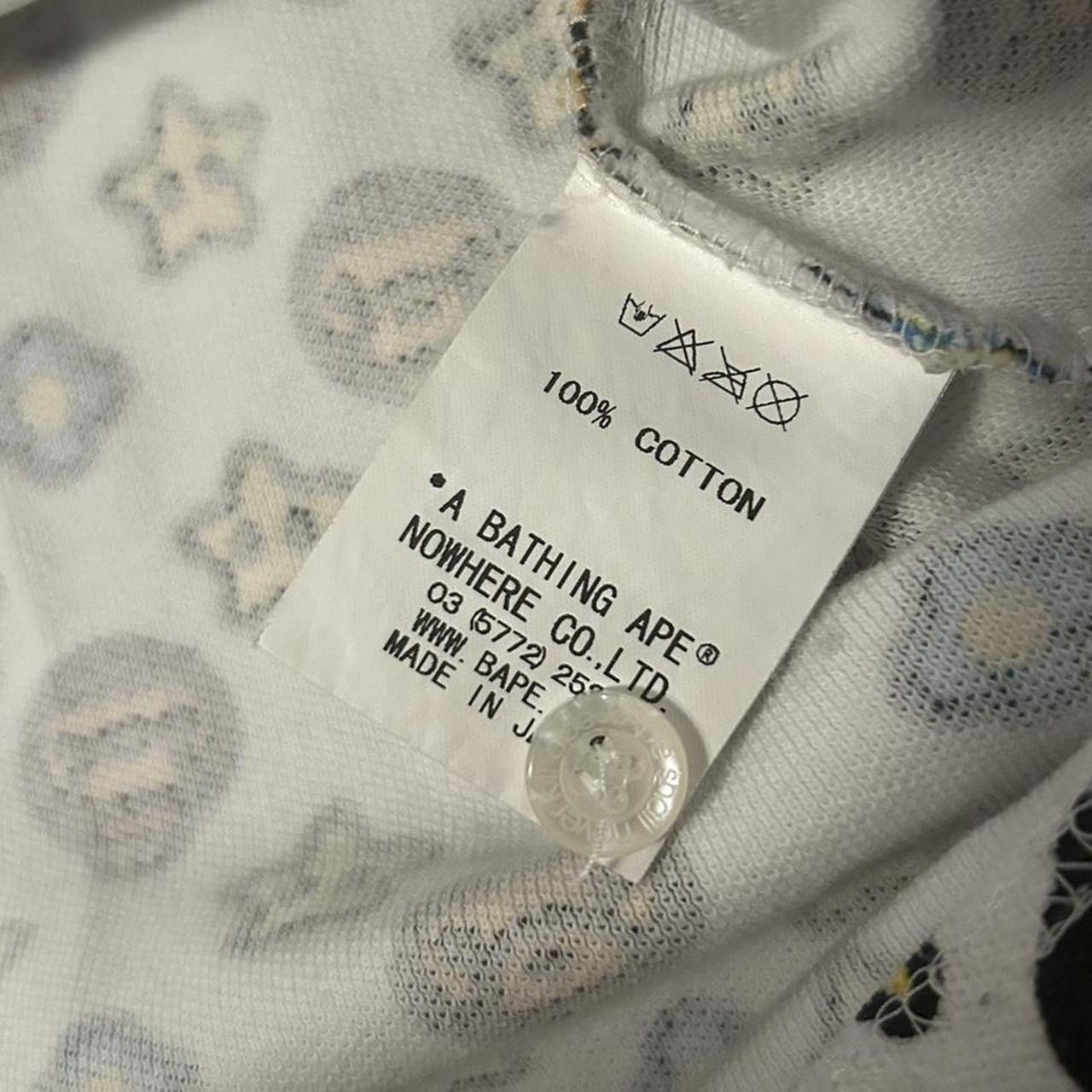 Bape × Nigo Bape White Monogram Polo Shirt Size S / US 4 / IT 40 - 6 Thumbnail