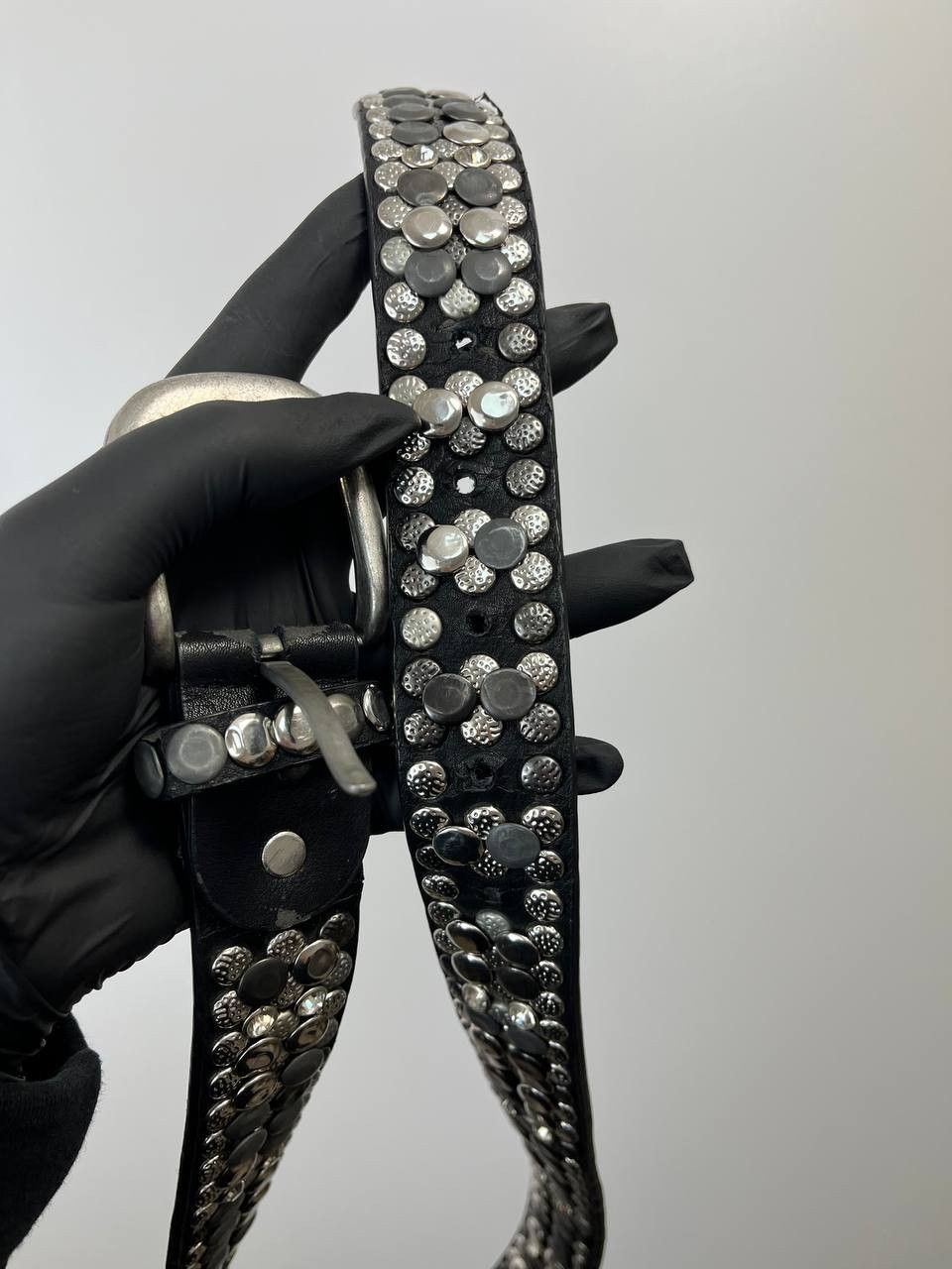 Other Schwerer Nieten Ledergürtel Punk Biker Rock Gothic Size ONE SIZE - 5 Thumbnail