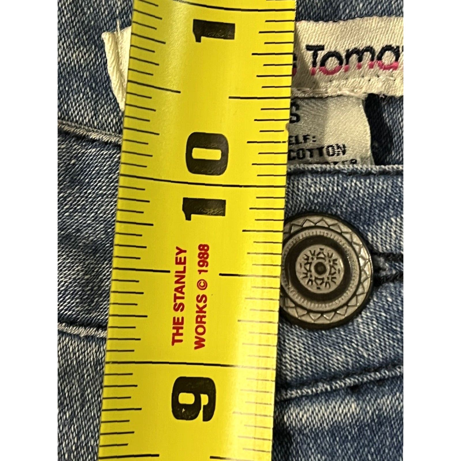Vintage Jealous Tomato Jeans Sz Small High Waist Flare Bell Bottom Women’s Stretch Hippie Style Size 28" / US 6 / IT 42 - 7 Thumbnail
