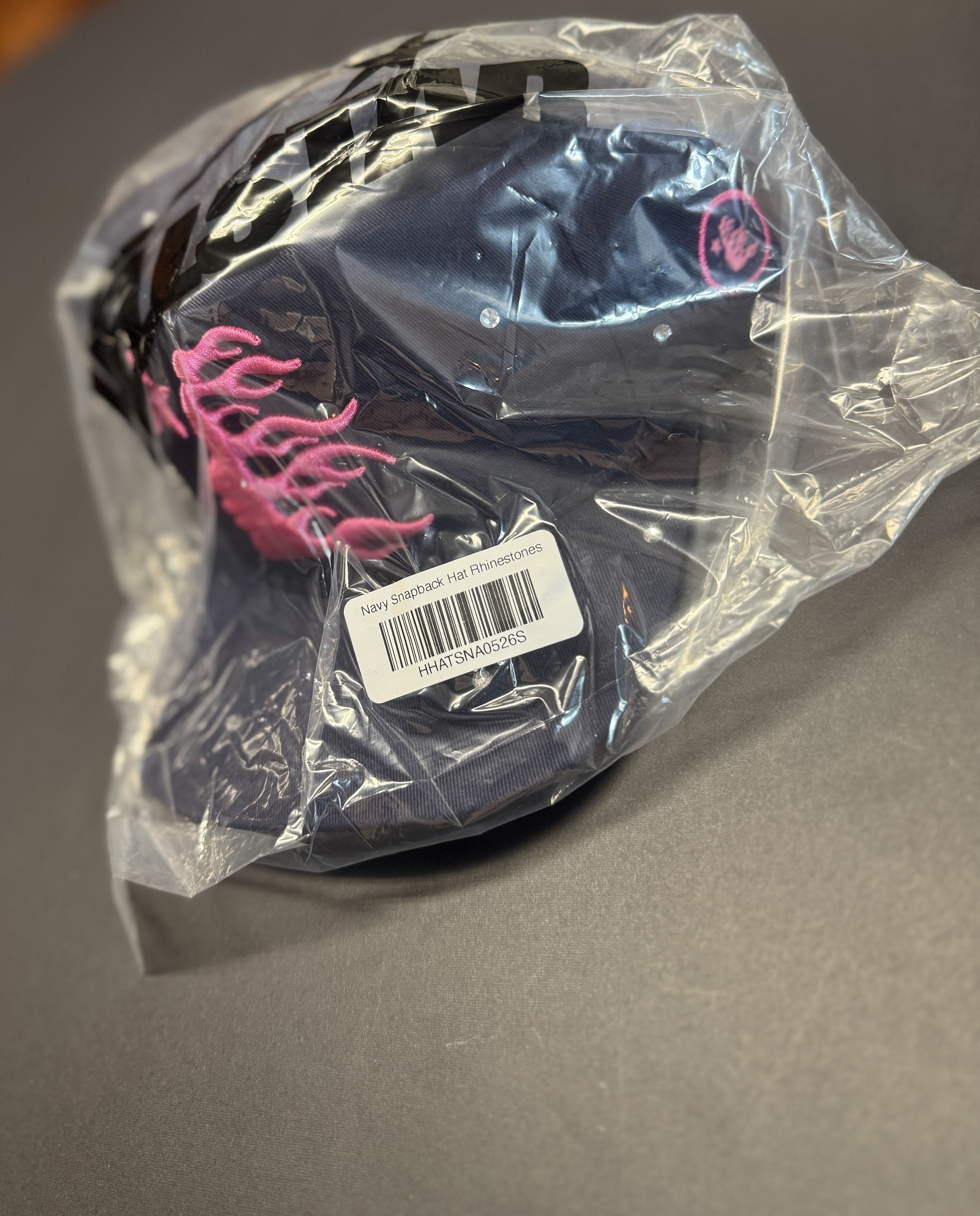 HELLSTAR HELLSTAR Rhinestone SnapBack Navy/Pink O/S Size ONE SIZE - 8 Thumbnail